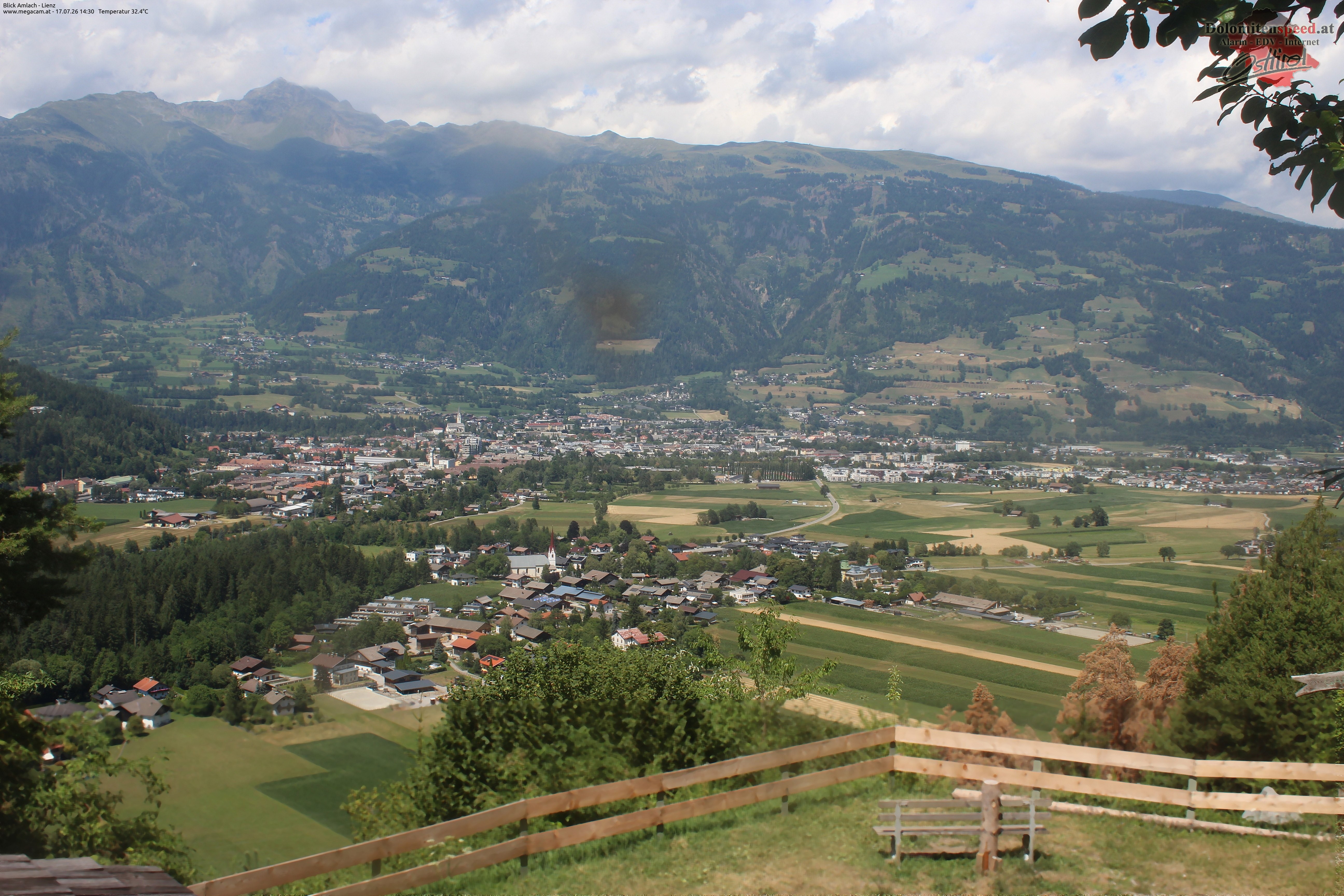 Archiv Foto Webcam Blick Amlach - Lienz - Osttirol