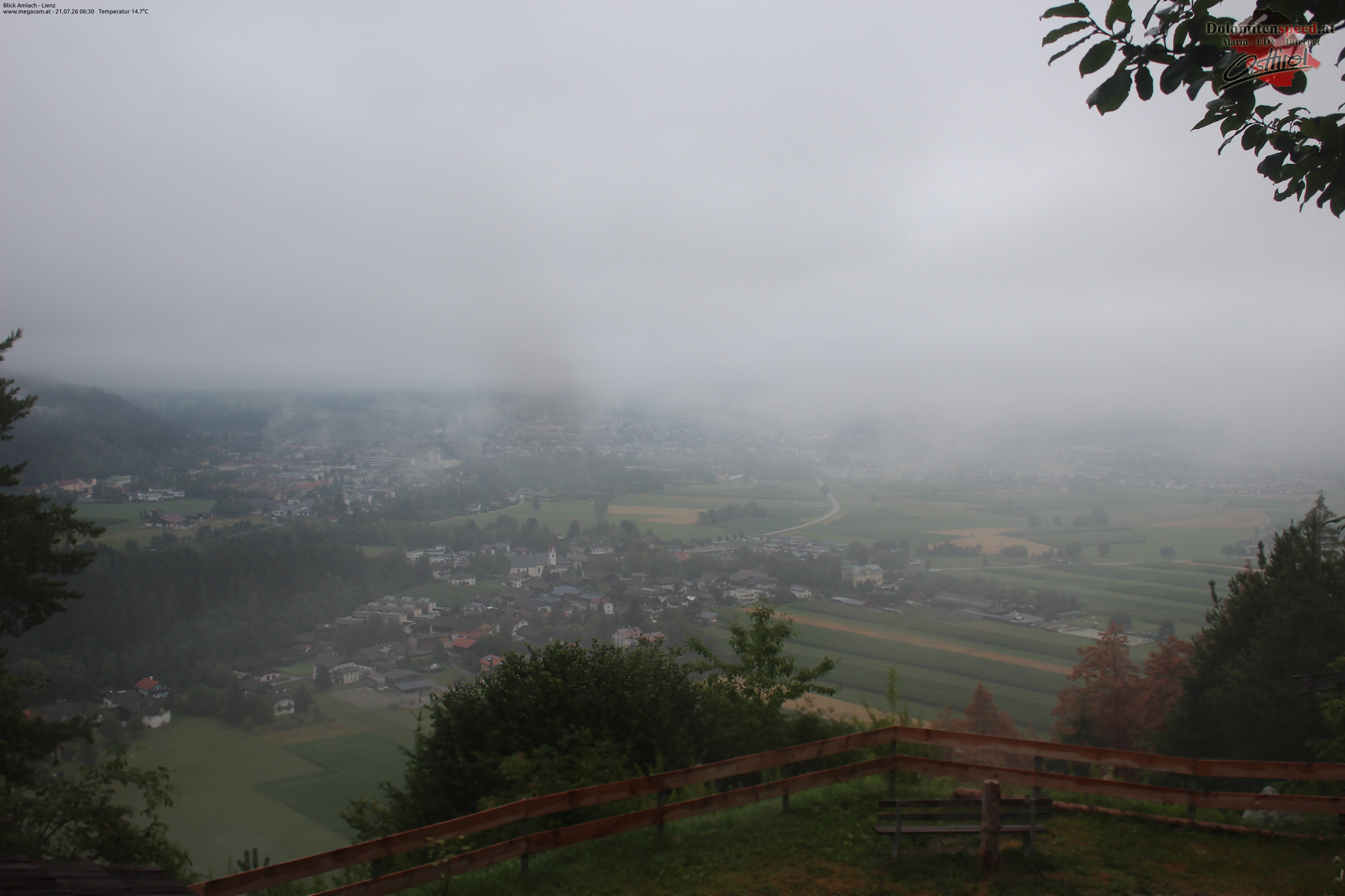 Archiv Foto Webcam Blick Amlach - Lienz - Osttirol