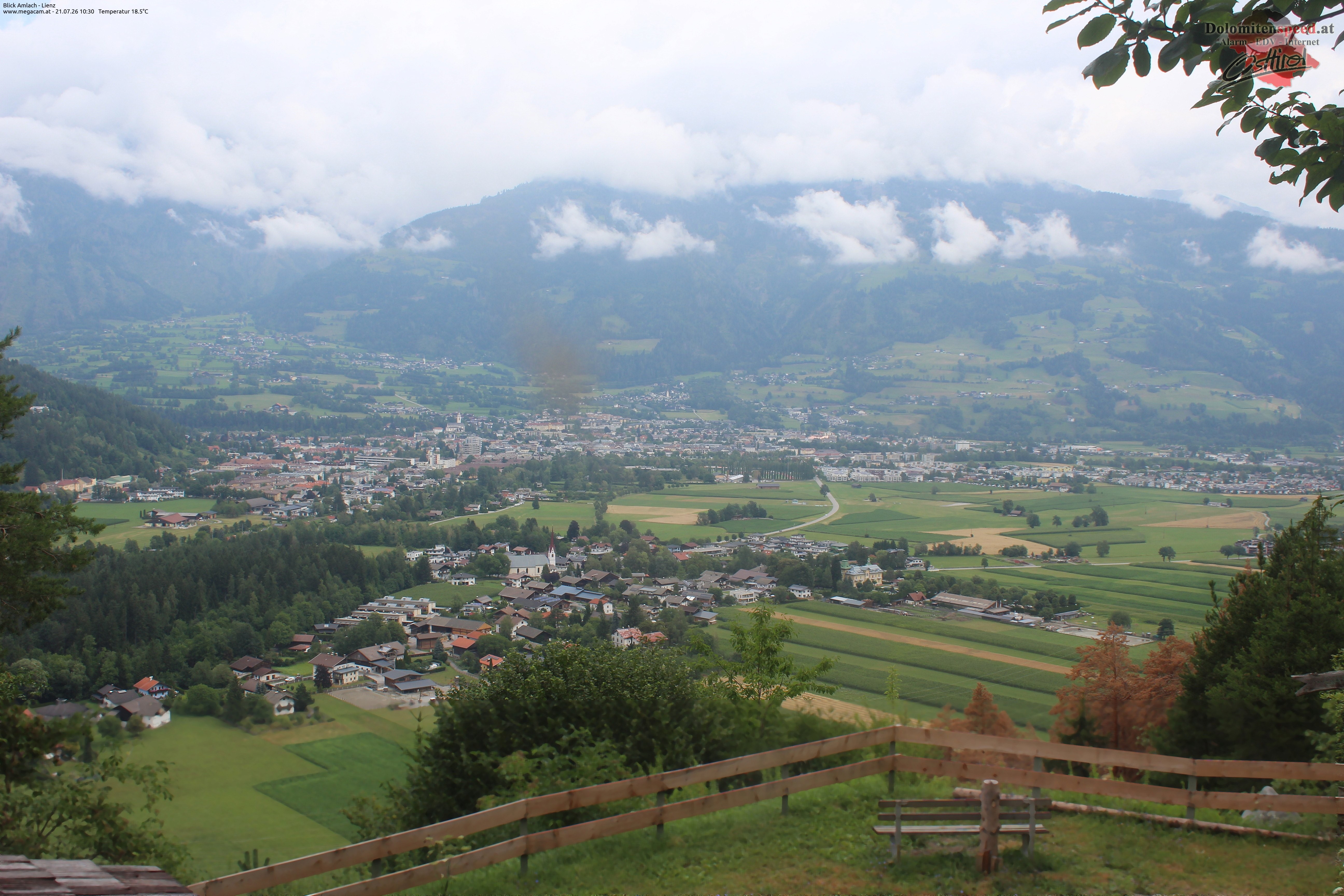 Archiv Foto Webcam Blick Amlach - Lienz - Osttirol