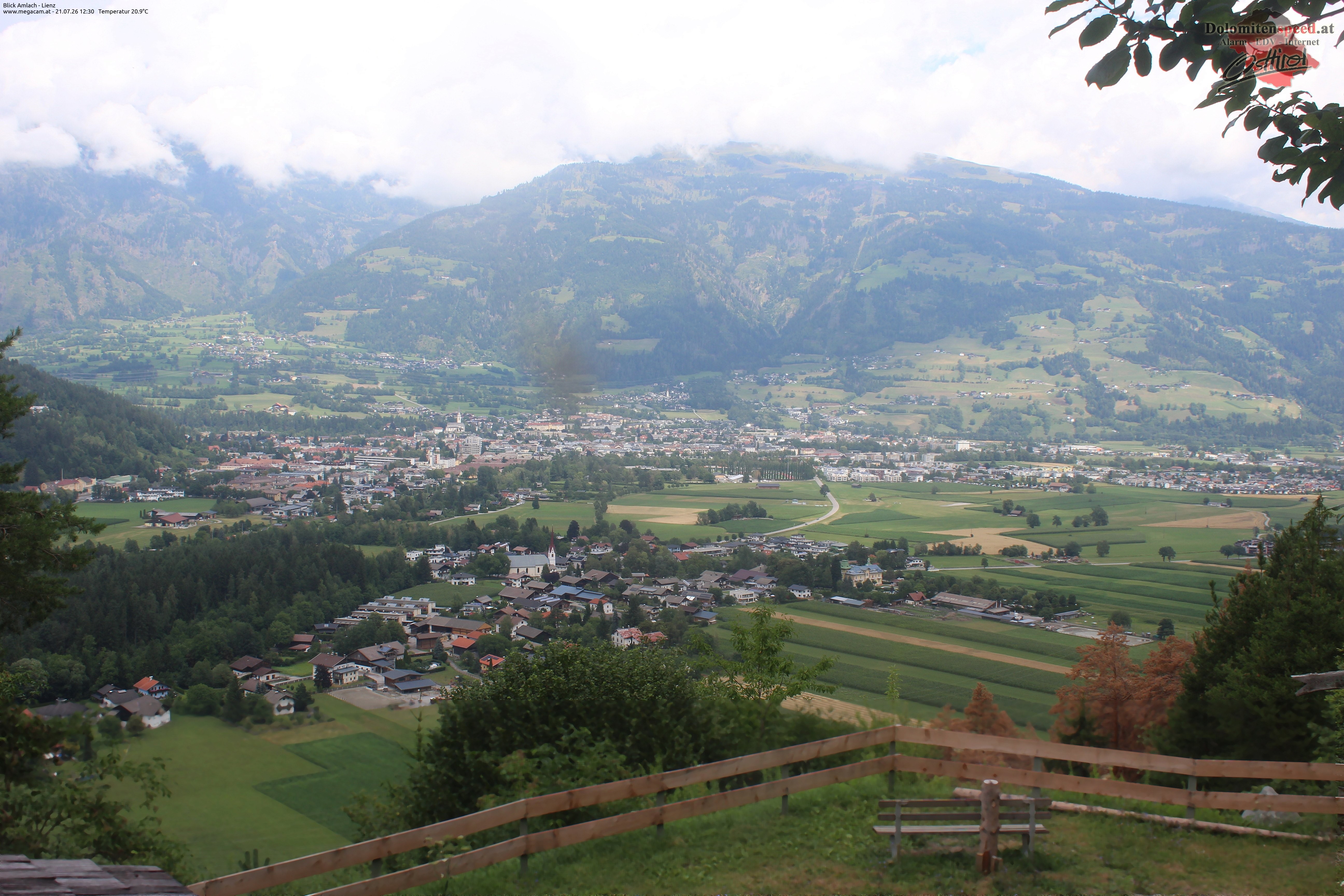 Archiv Foto Webcam Blick Amlach - Lienz - Osttirol