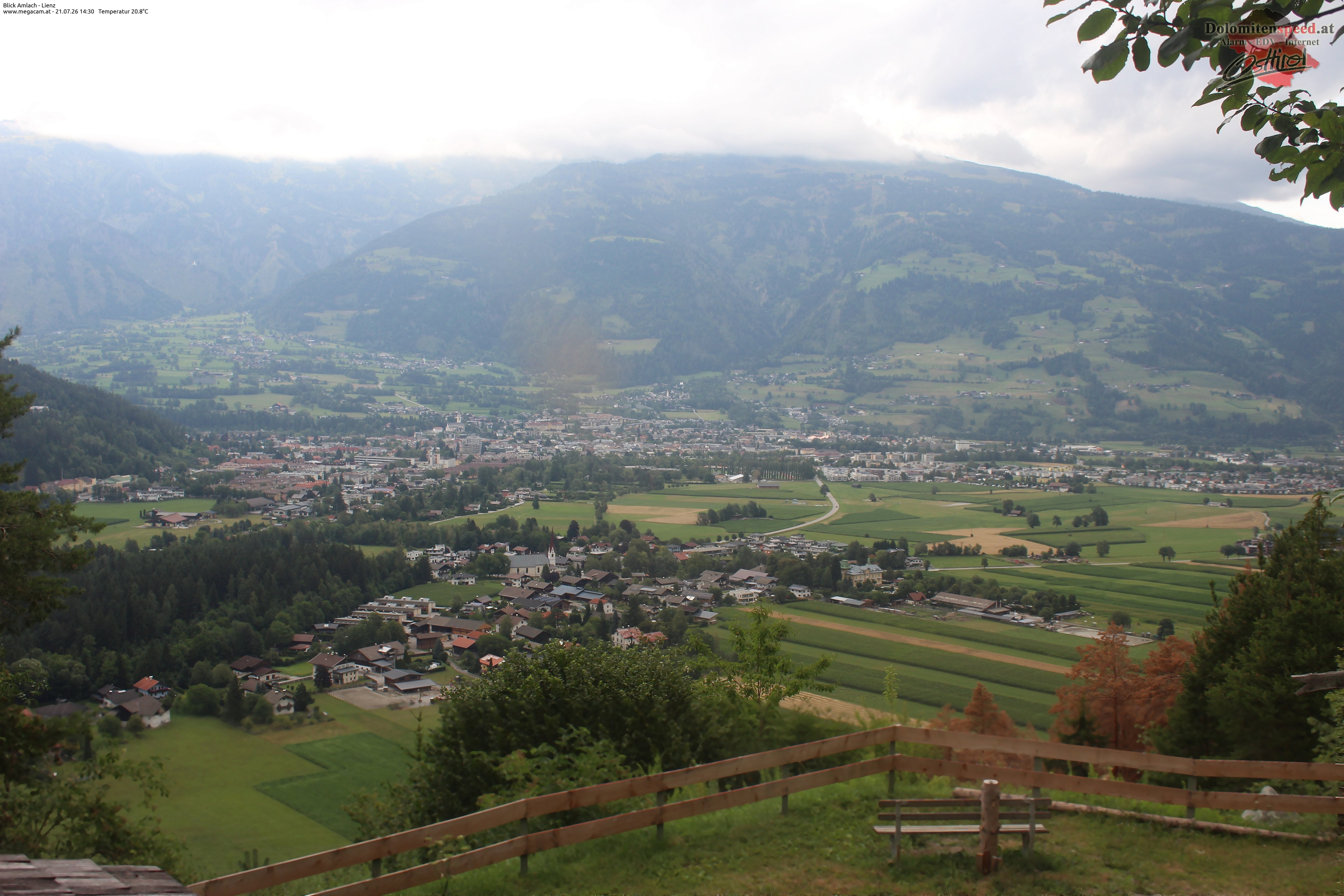 Archiv Foto Webcam Blick Amlach - Lienz - Osttirol