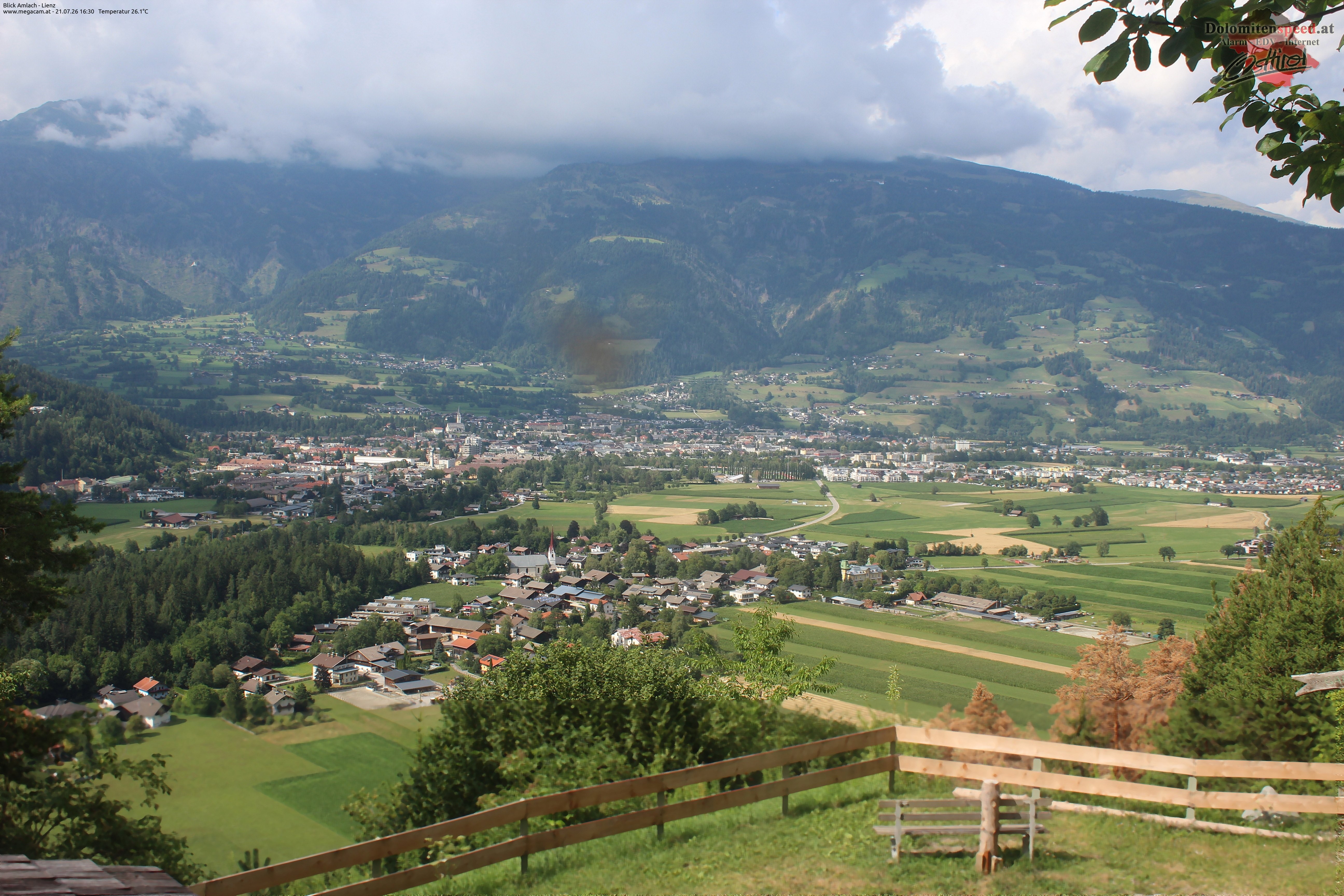 Archiv Foto Webcam Blick Amlach - Lienz - Osttirol