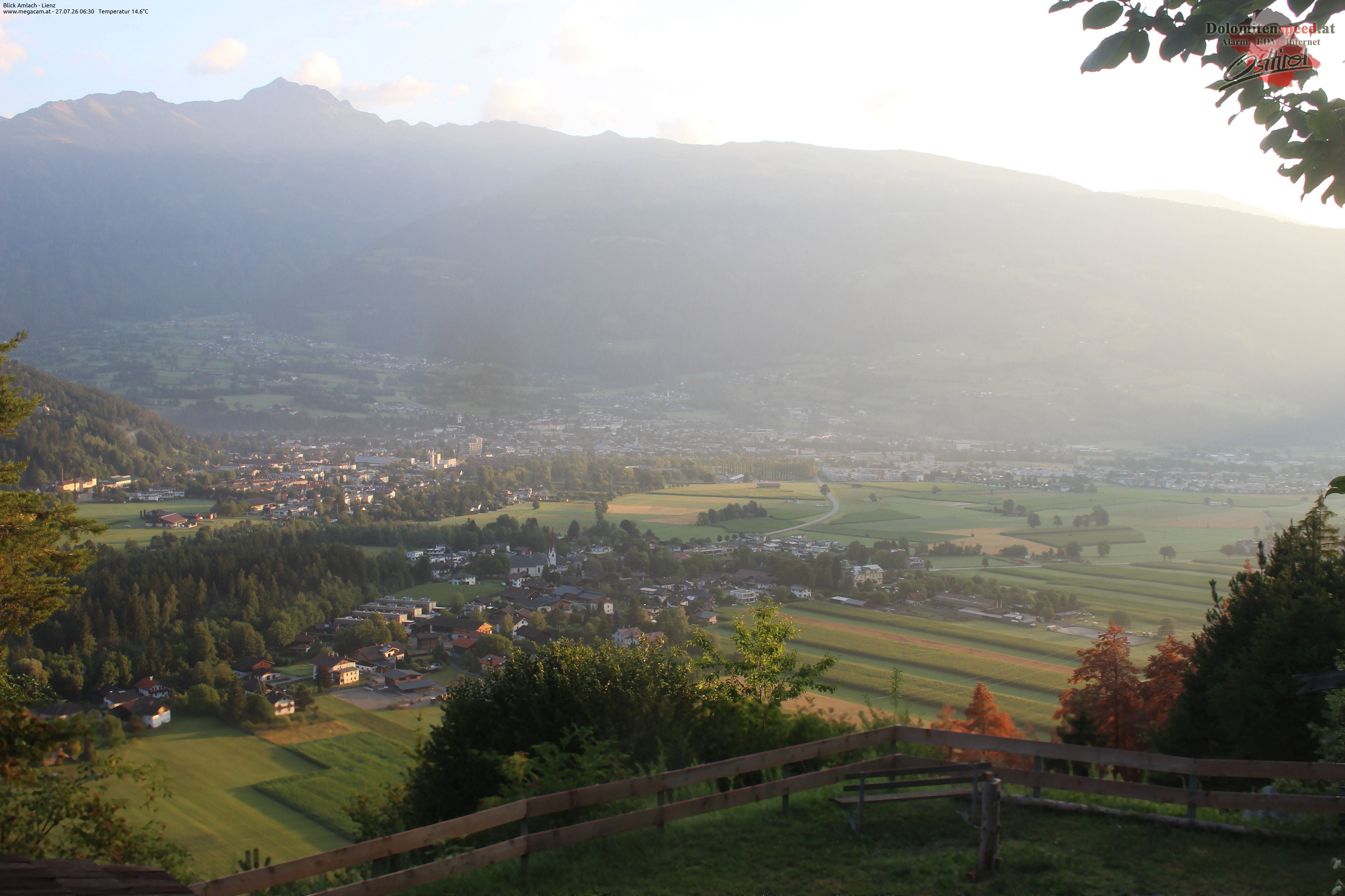 Archiv Foto Webcam Blick Amlach - Lienz - Osttirol