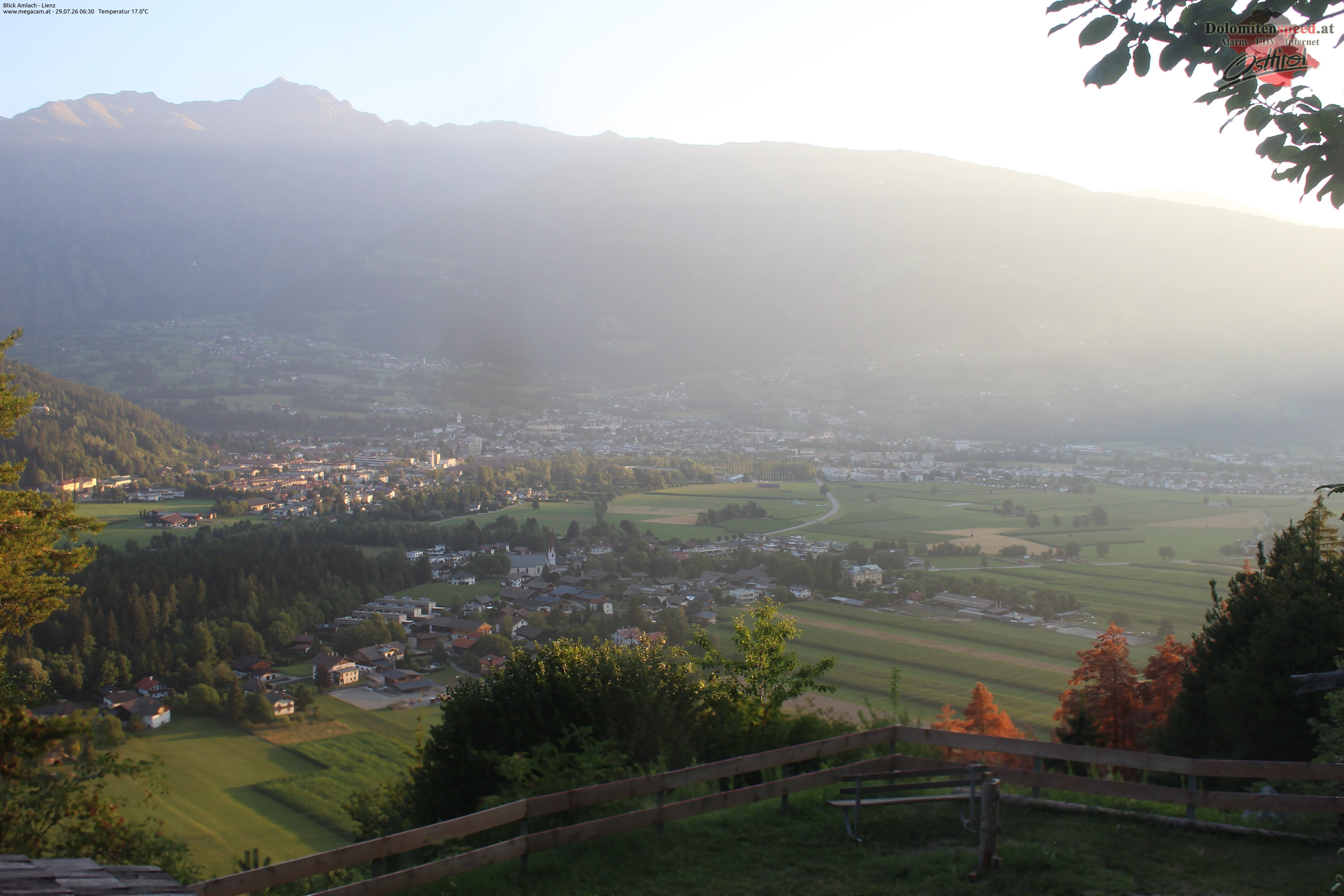 Archiv Foto Webcam Blick Amlach - Lienz - Osttirol