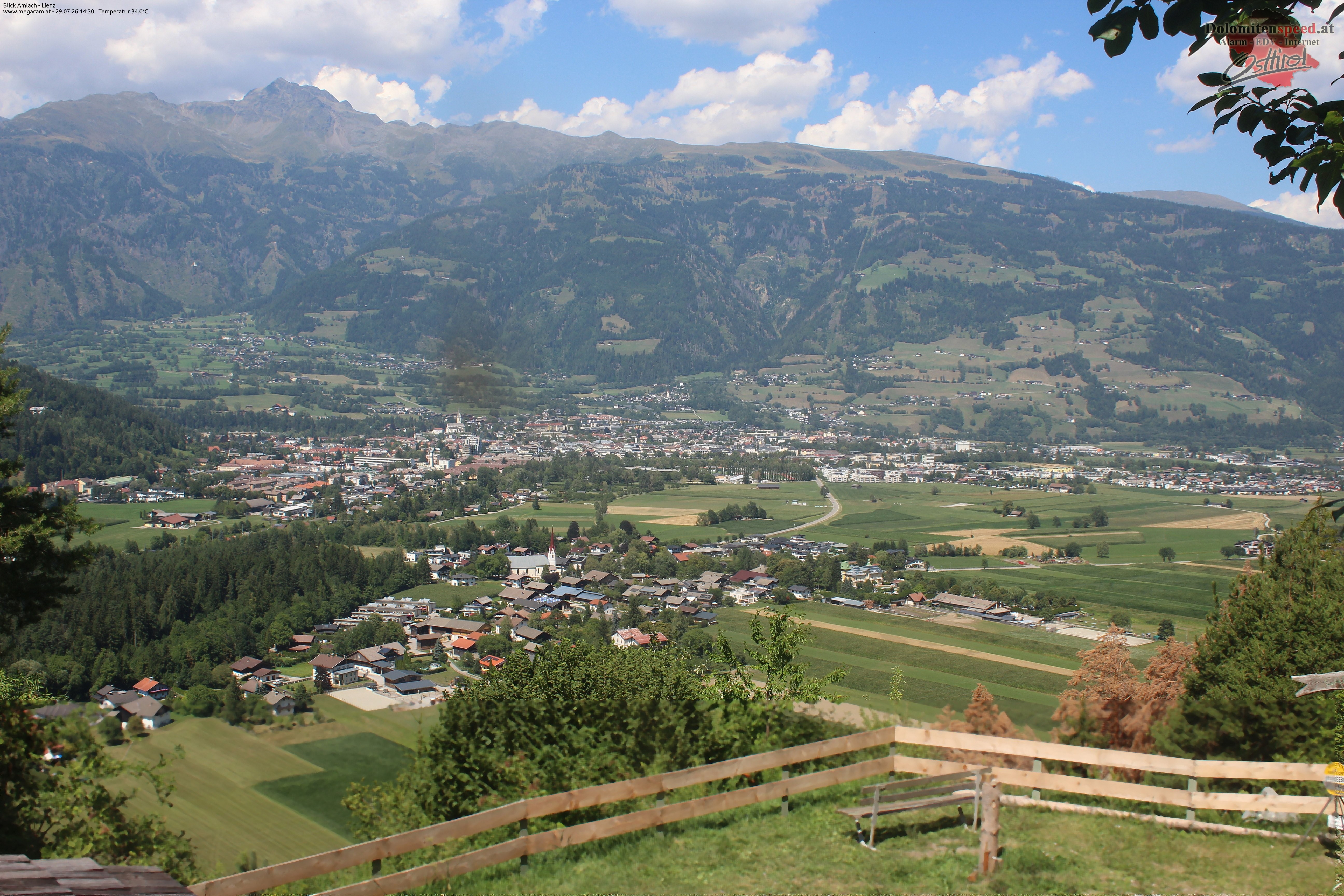 Archiv Foto Webcam Blick Amlach - Lienz - Osttirol