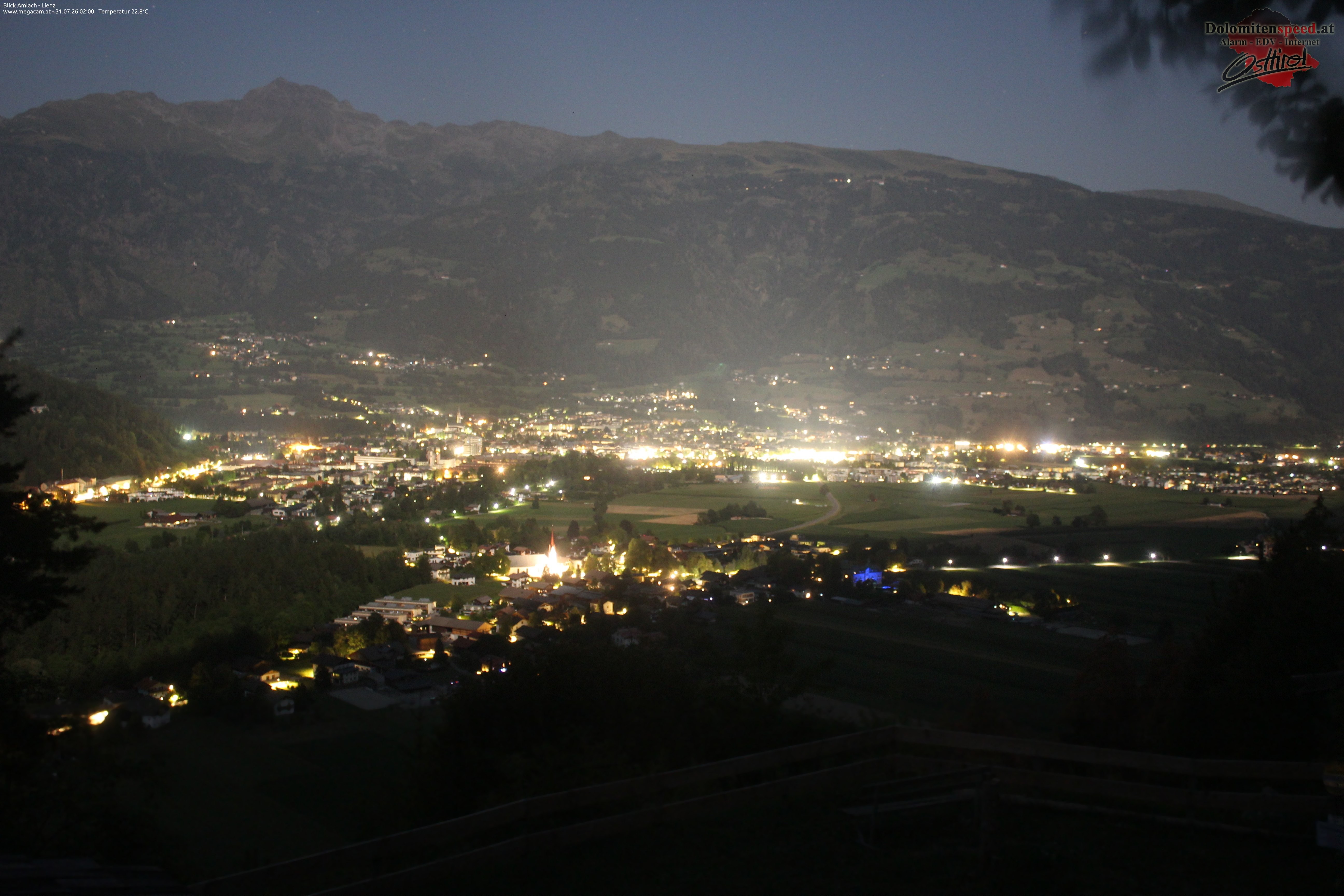 Archiv Foto Webcam Blick Amlach - Lienz - Osttirol