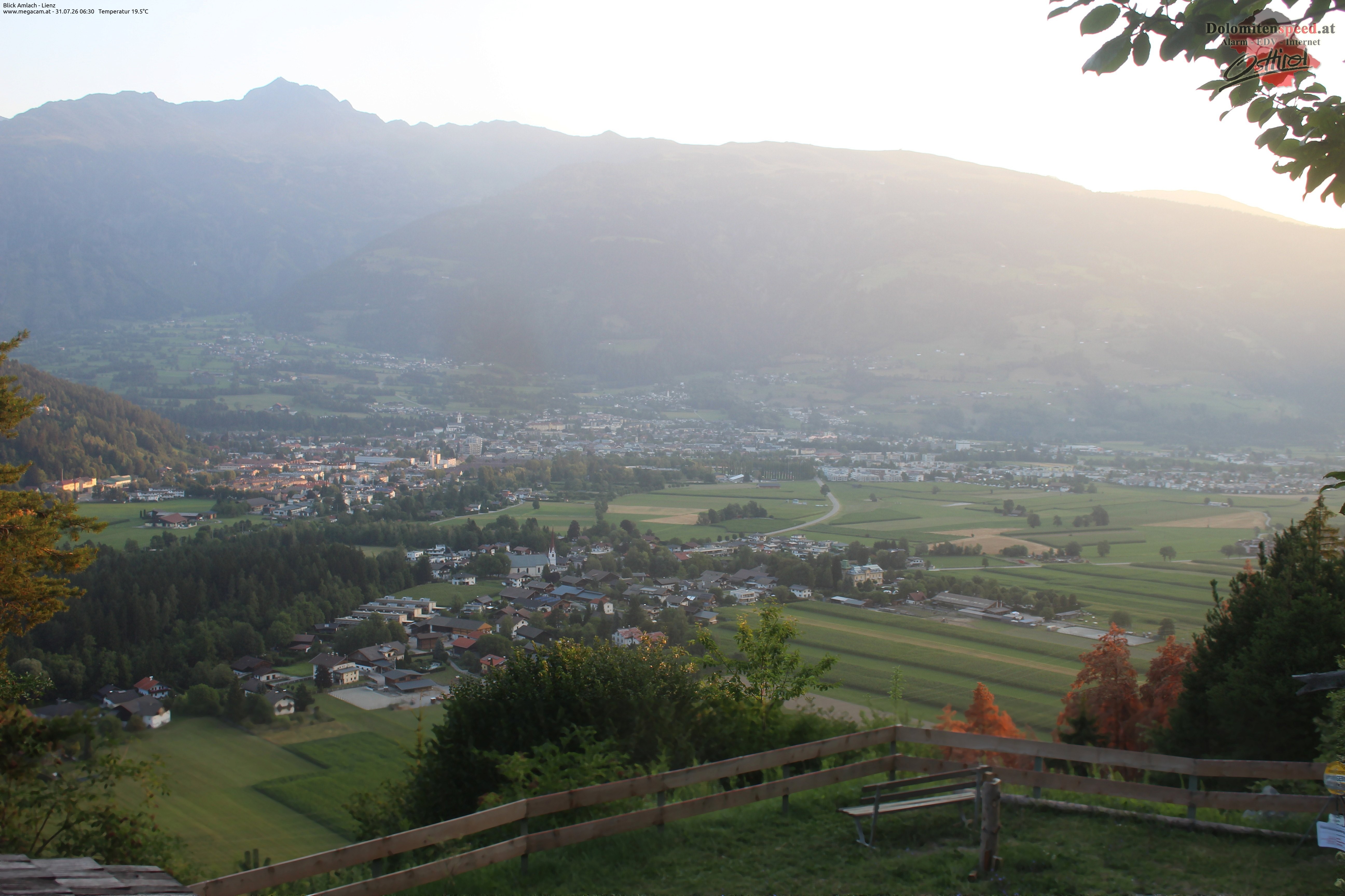 Archiv Foto Webcam Blick Amlach - Lienz - Osttirol