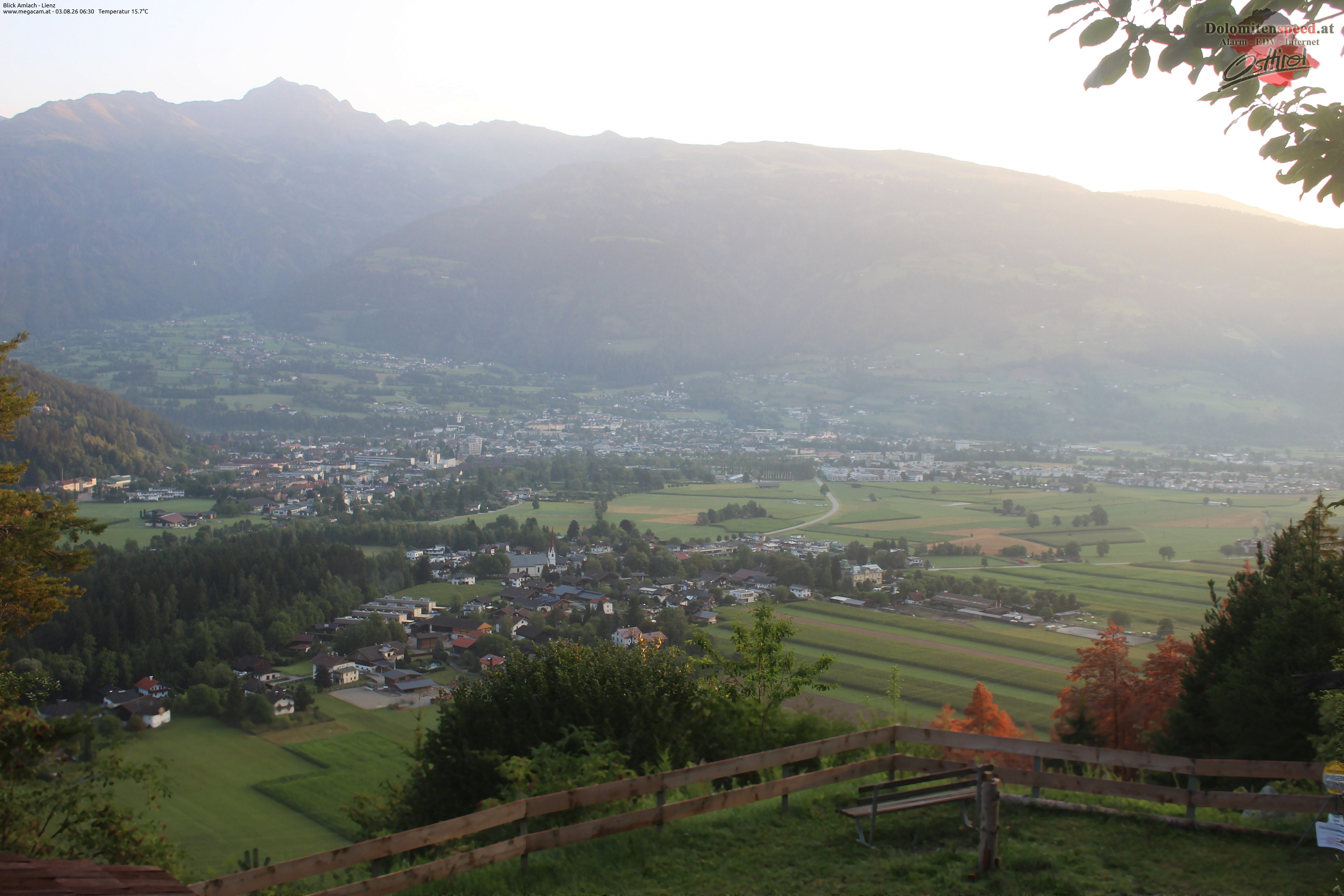 Archiv Foto Webcam Blick Amlach - Lienz - Osttirol