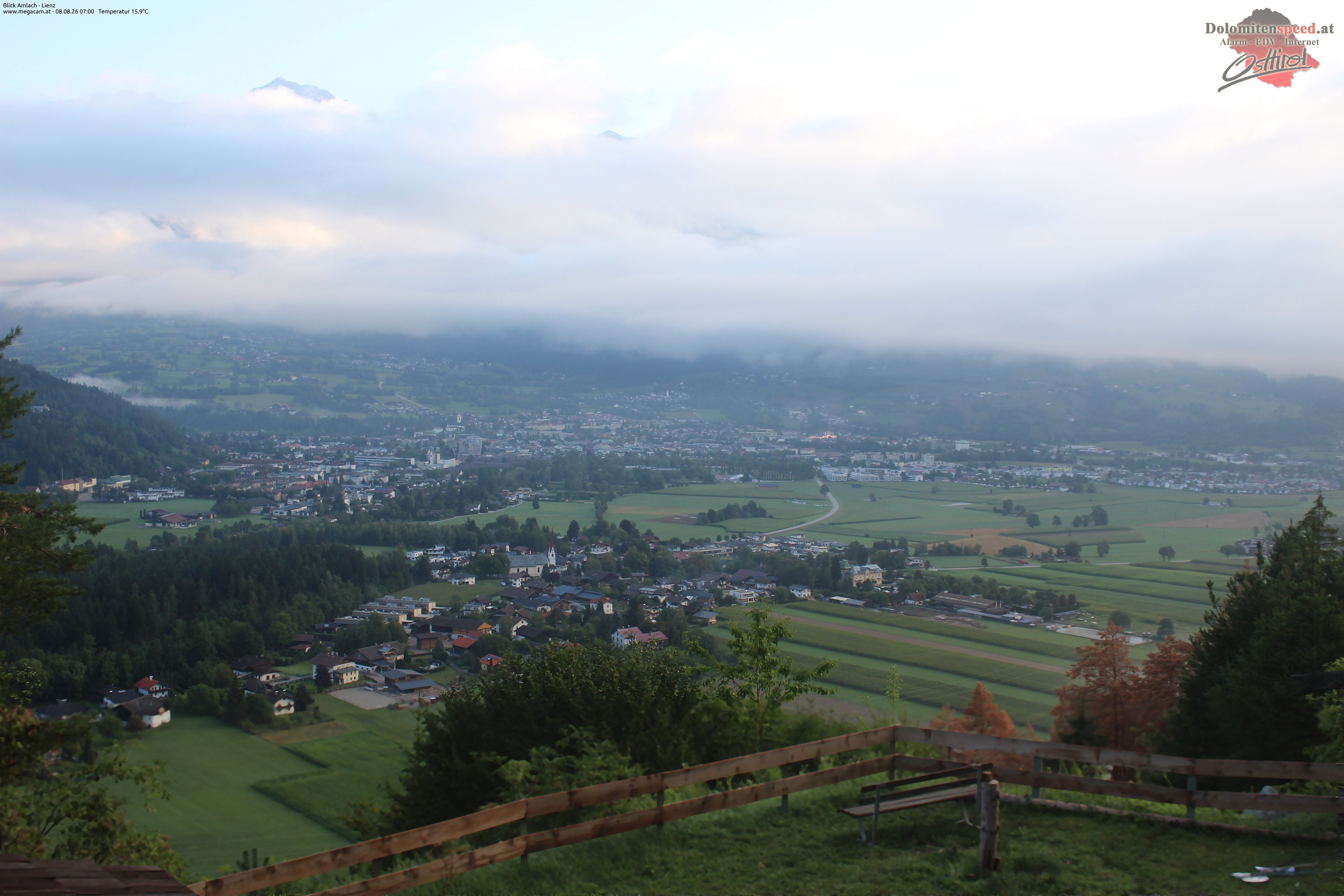 Archiv Foto Webcam Blick Amlach - Lienz - Osttirol