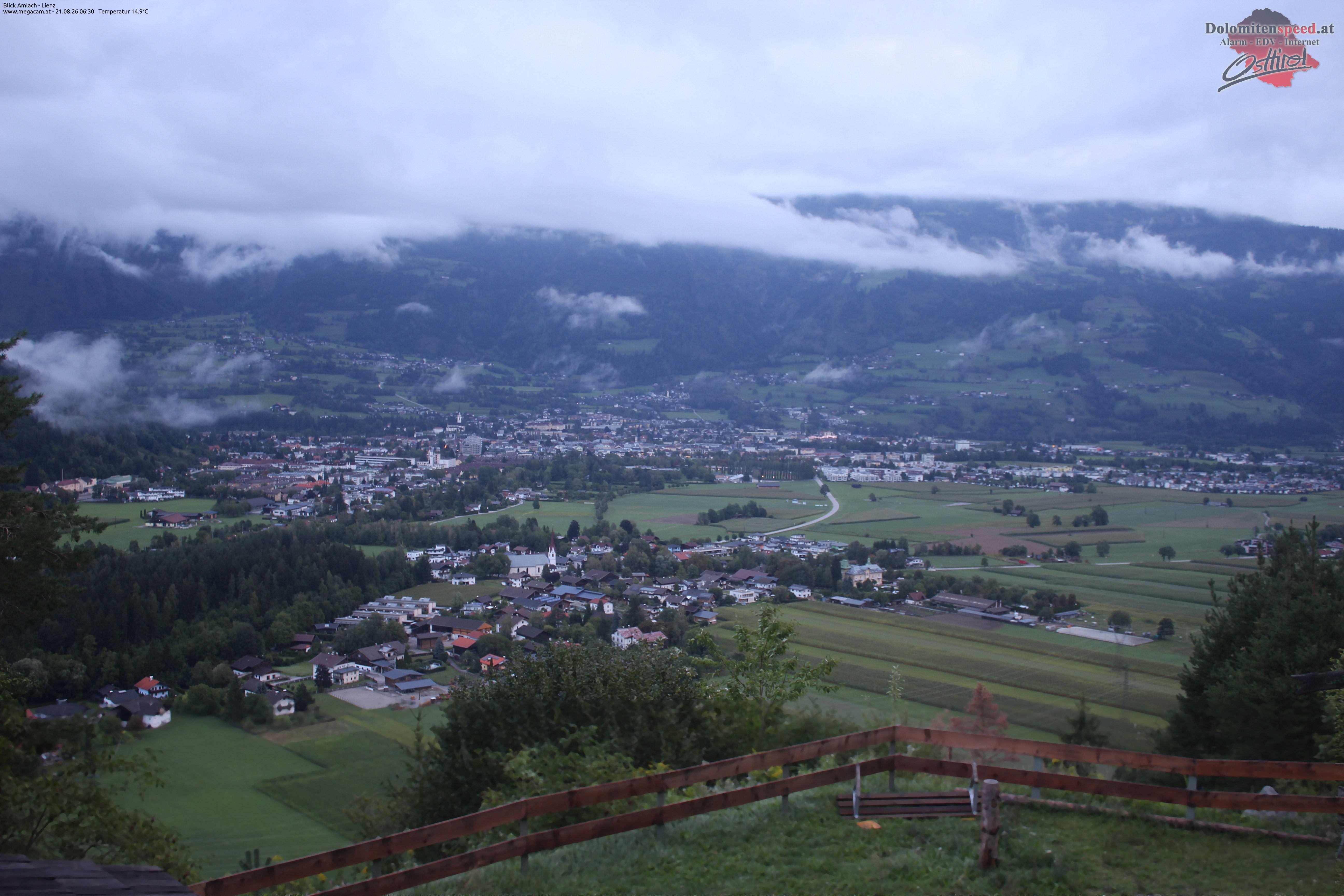 Archiv Foto Webcam Blick Amlach - Lienz - Osttirol