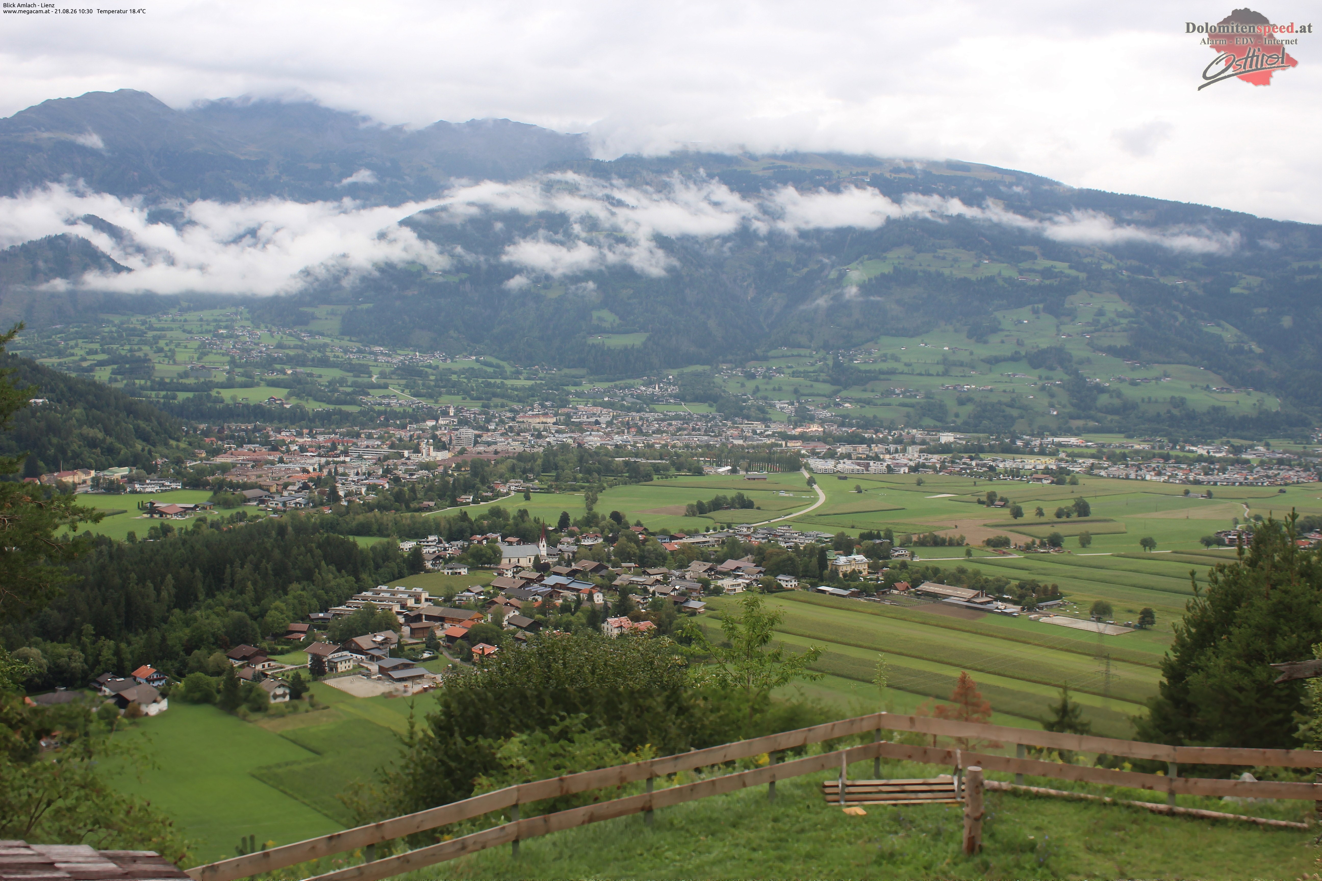 Archiv Foto Webcam Blick Amlach - Lienz - Osttirol
