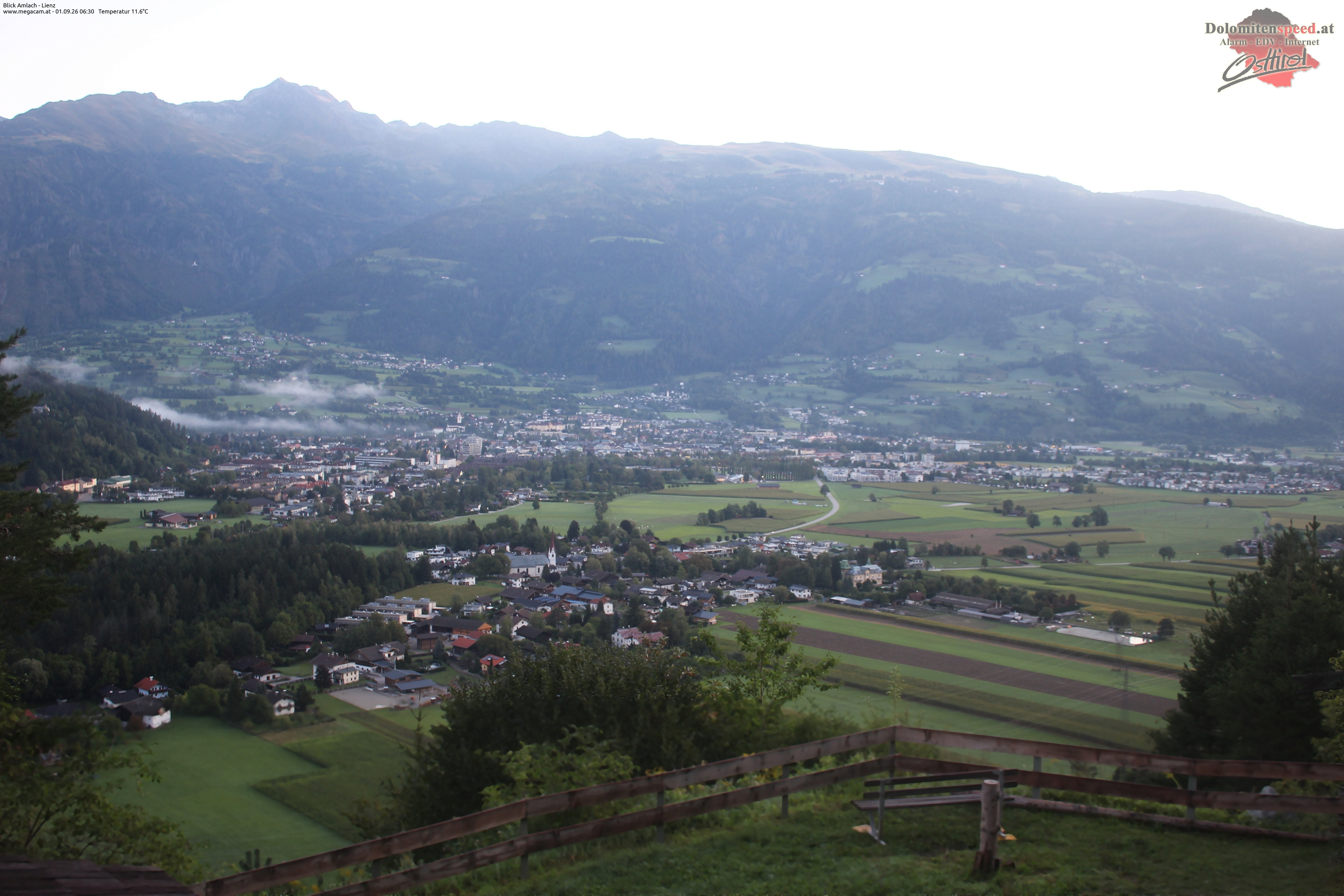 Archiv Foto Webcam Blick Amlach - Lienz - Osttirol