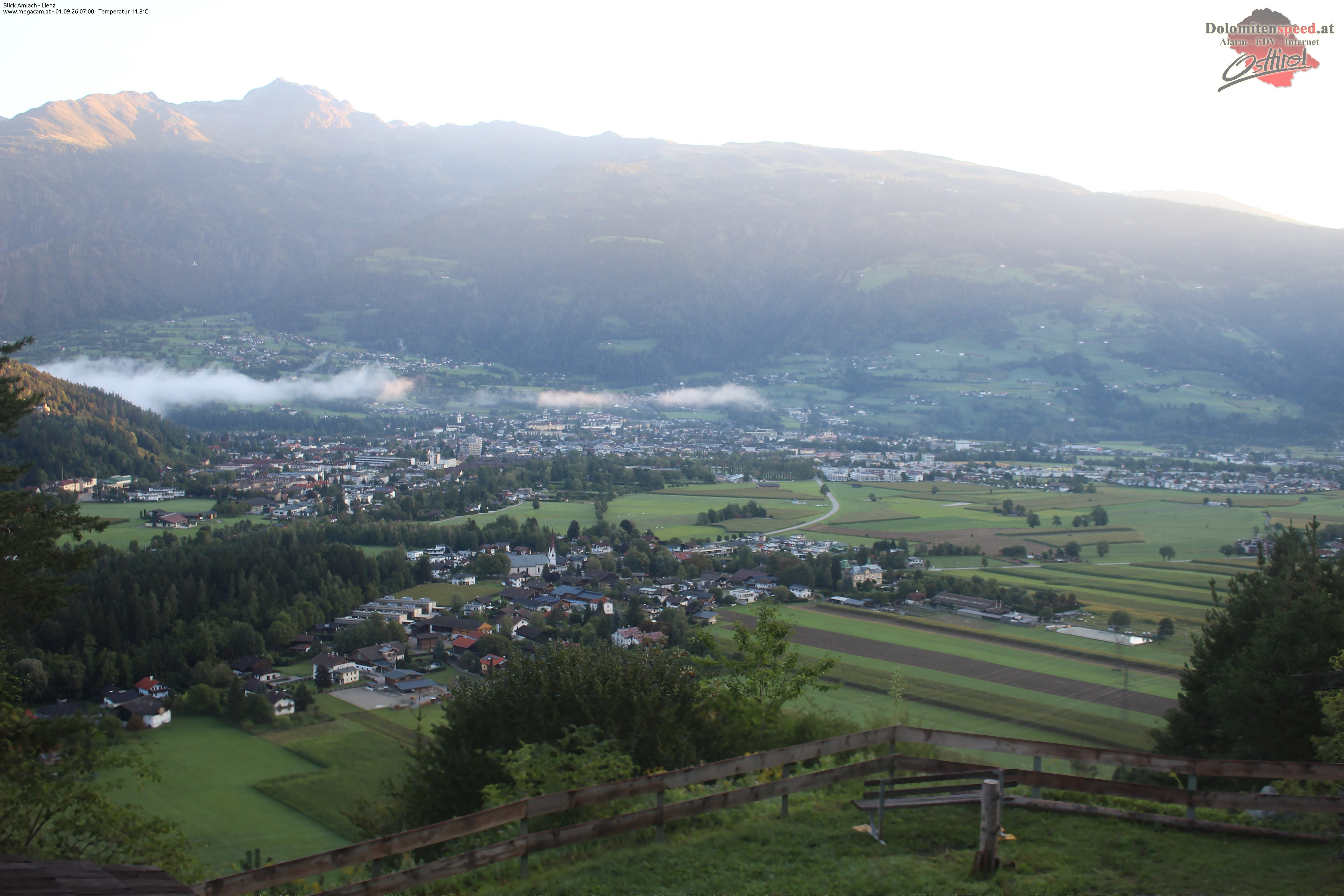 Archiv Foto Webcam Blick Amlach - Lienz - Osttirol