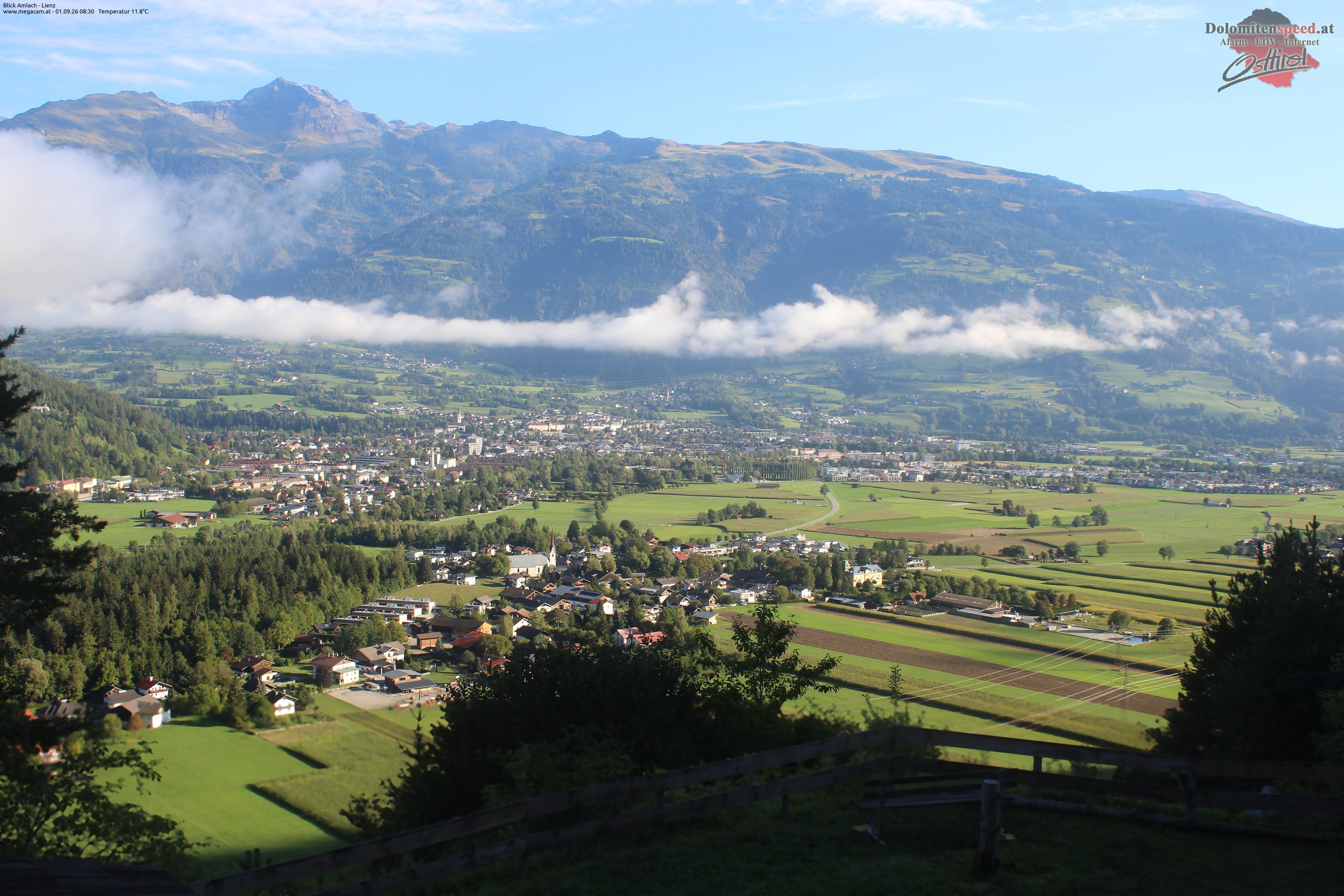 Archiv Foto Webcam Blick Amlach - Lienz - Osttirol