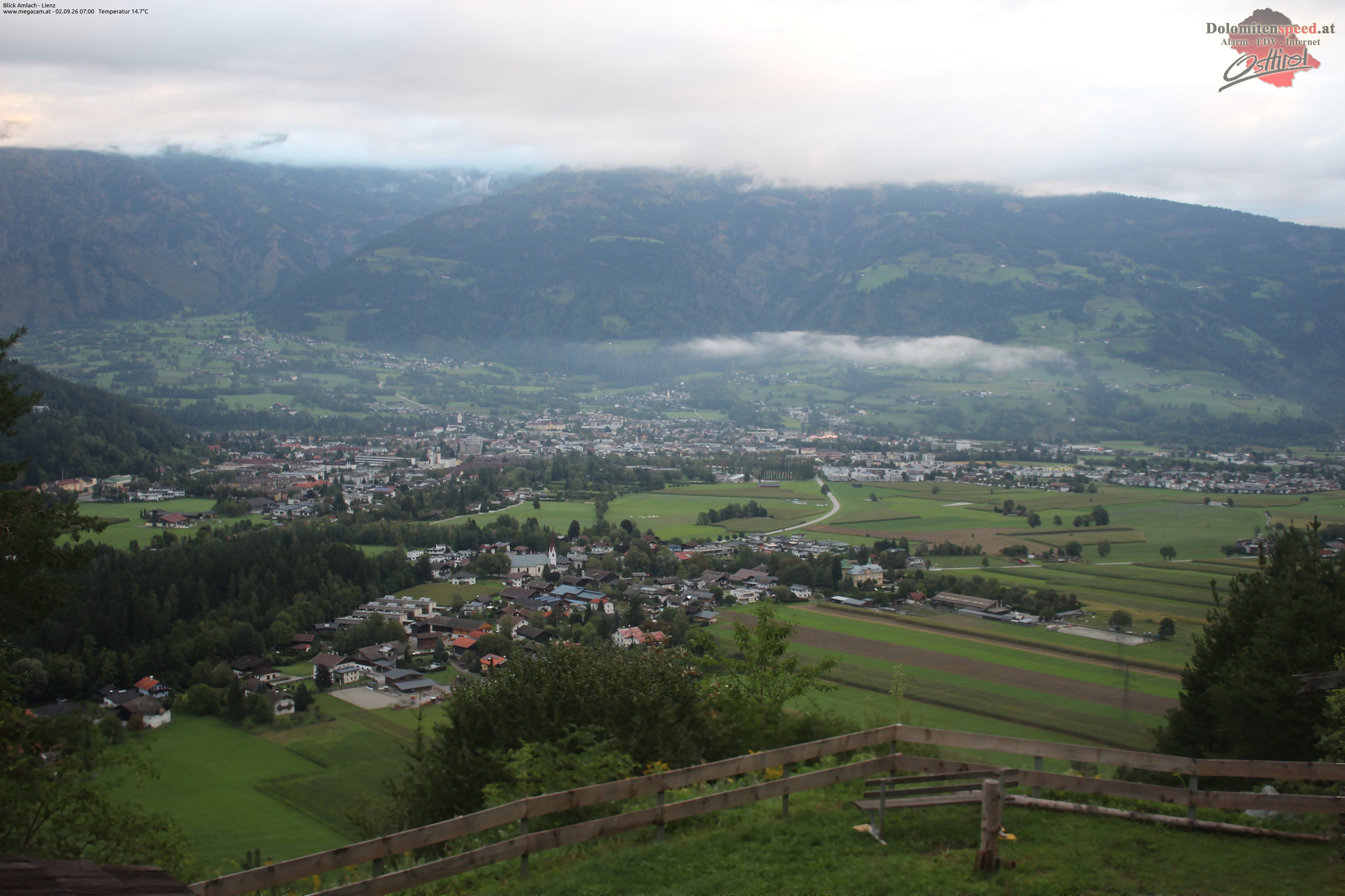 Archiv Foto Webcam Blick Amlach - Lienz - Osttirol