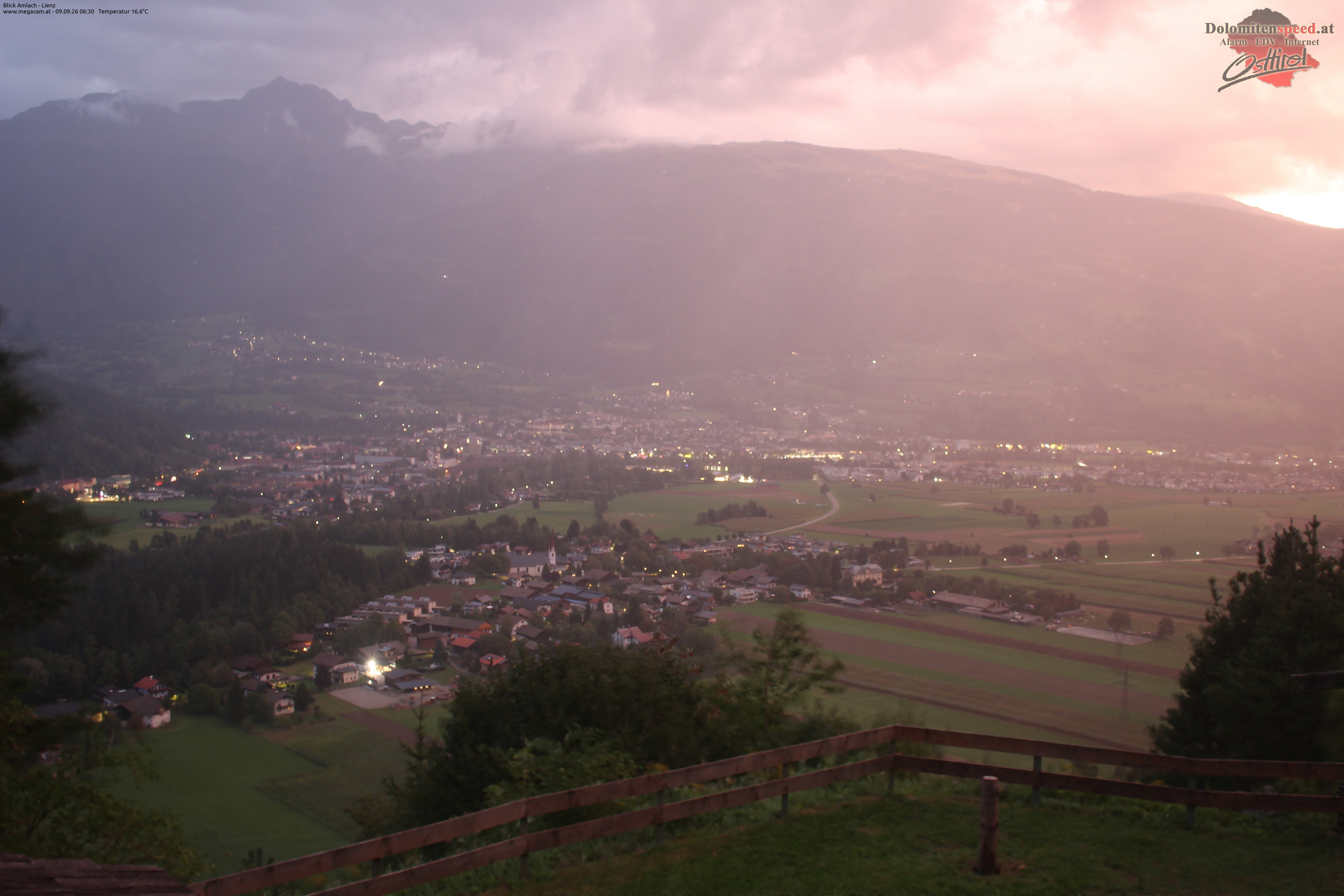 Archiv Foto Webcam Blick Amlach - Lienz - Osttirol