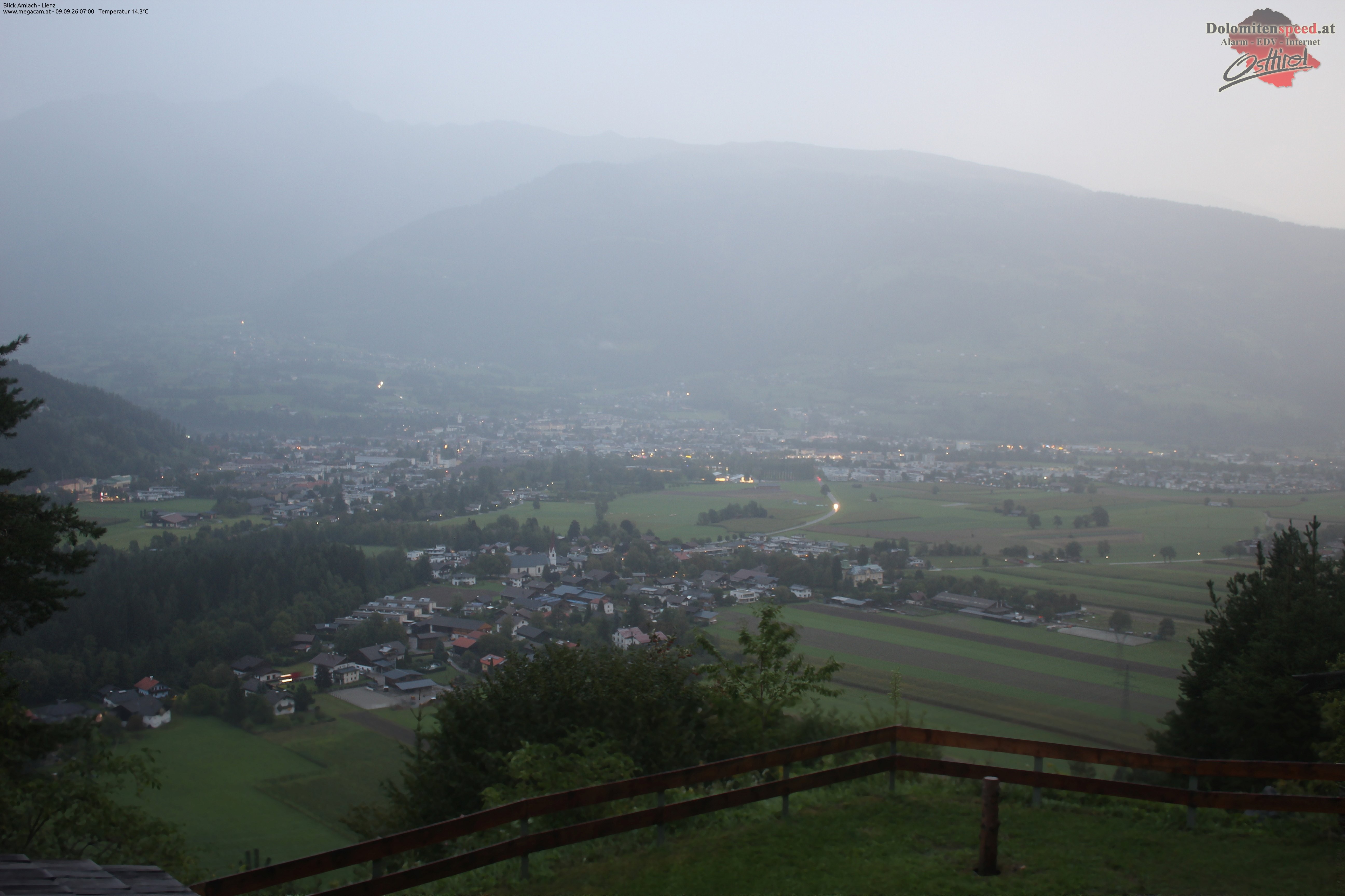 Archiv Foto Webcam Blick Amlach - Lienz - Osttirol