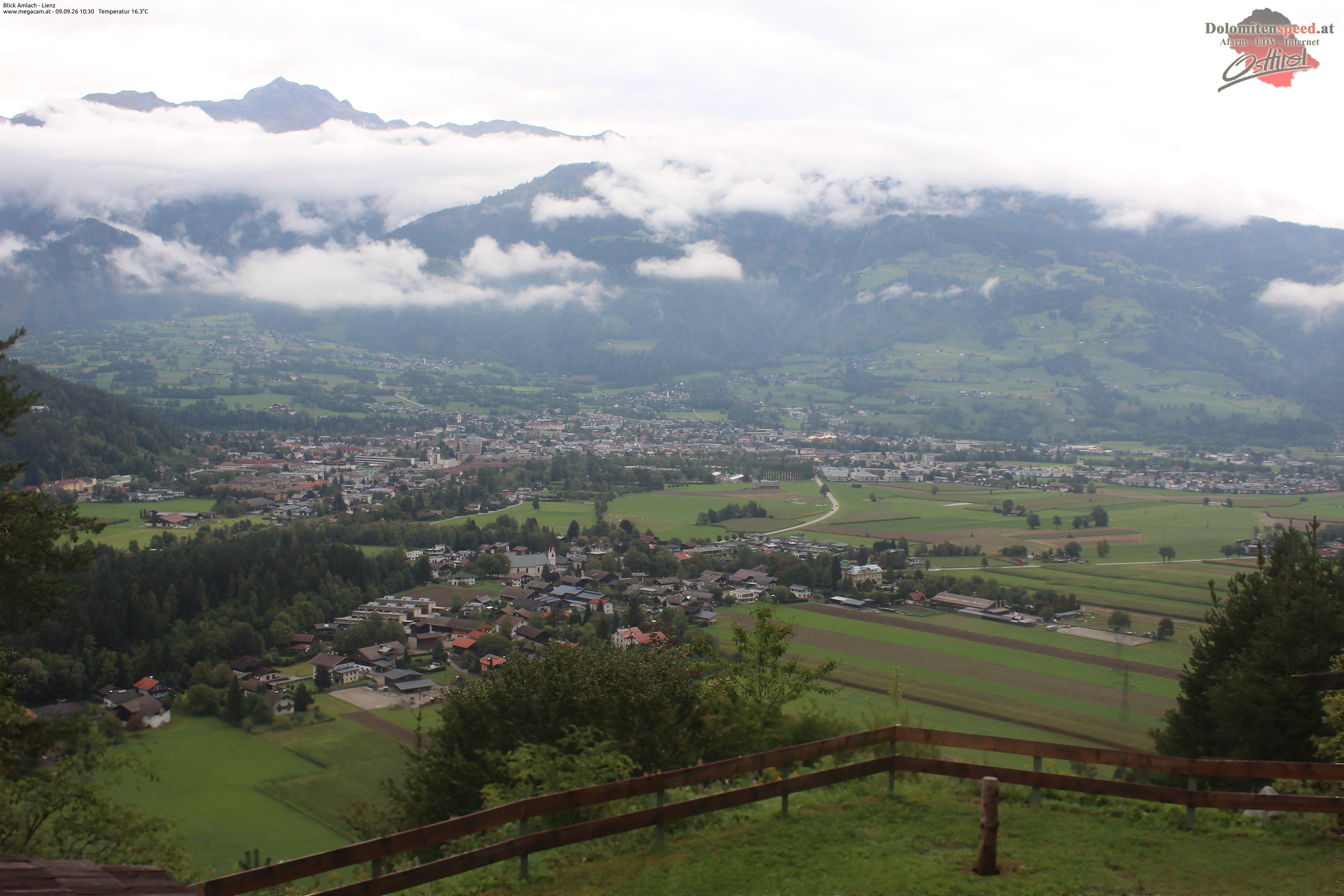 Archiv Foto Webcam Blick Amlach - Lienz - Osttirol