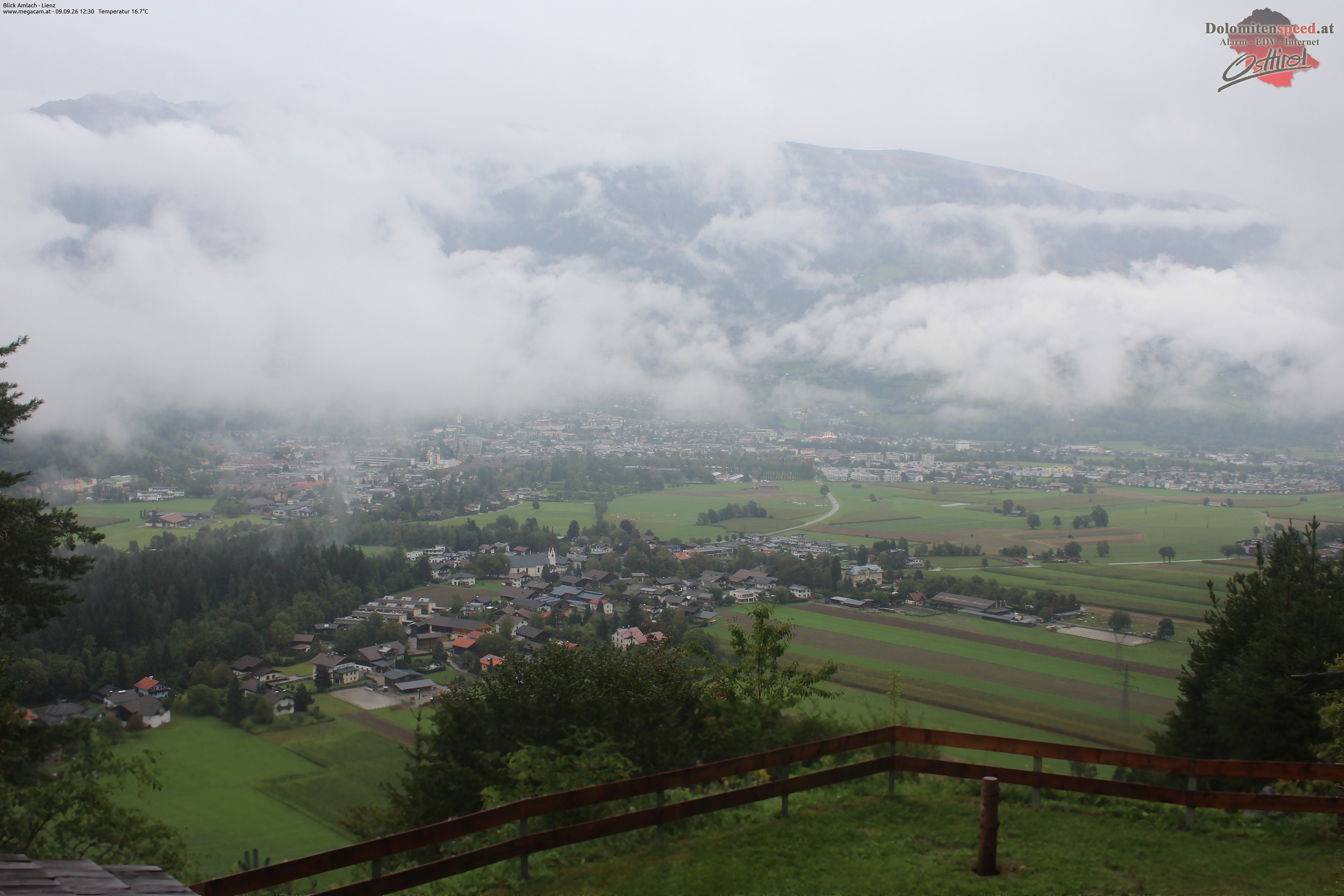 Archiv Foto Webcam Blick Amlach - Lienz - Osttirol