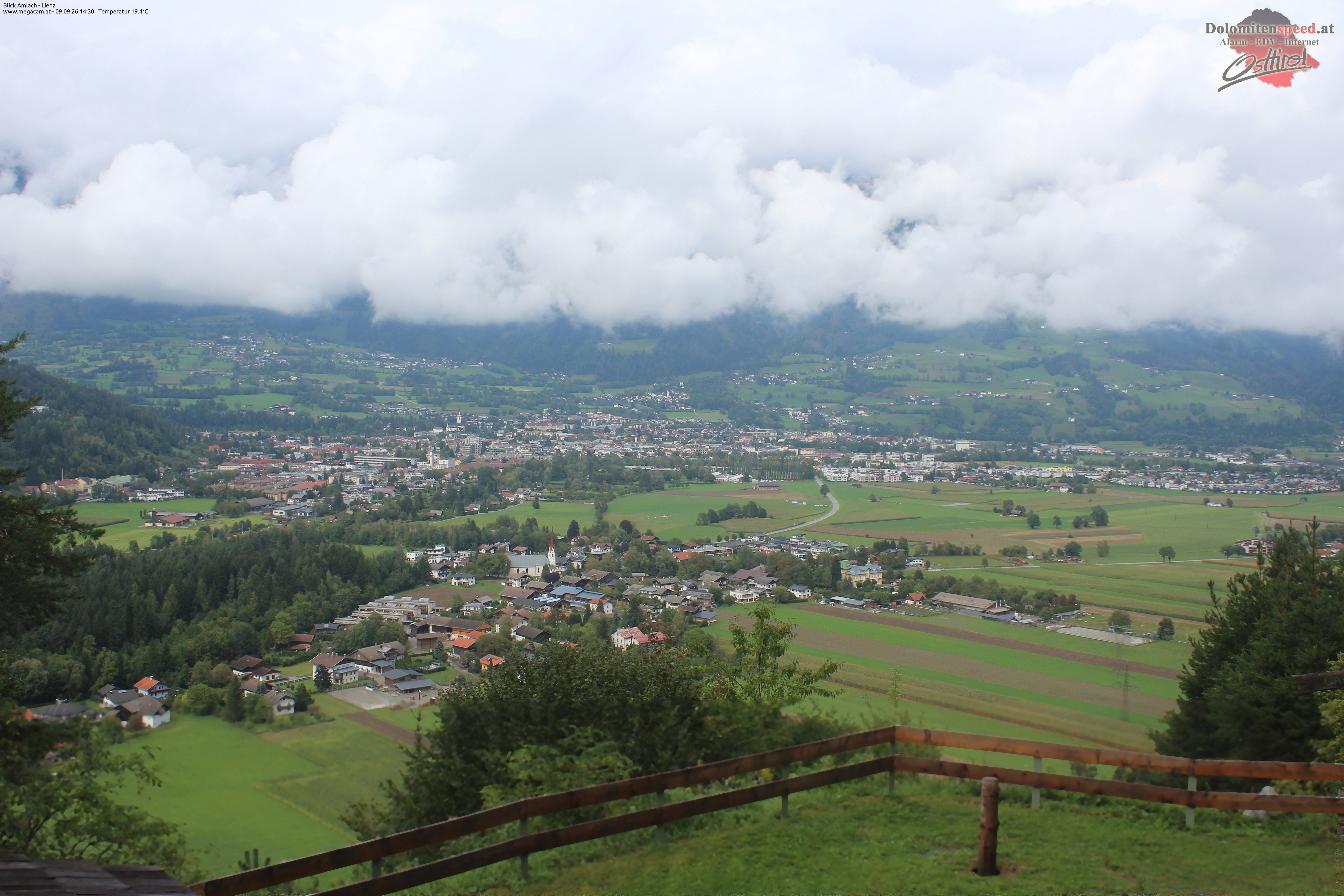 Archiv Foto Webcam Blick Amlach - Lienz - Osttirol