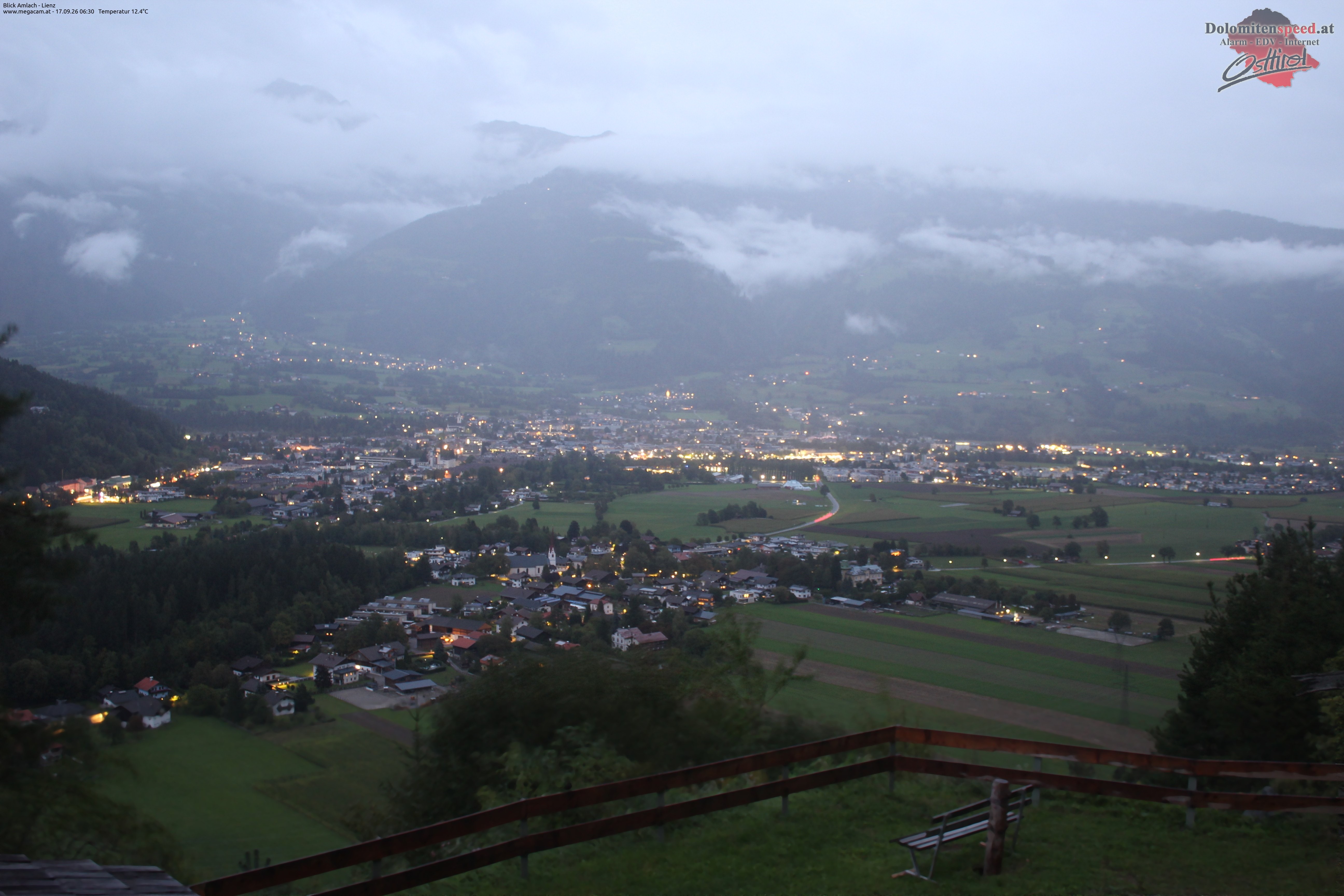 Archiv Foto Webcam Blick Amlach - Lienz - Osttirol