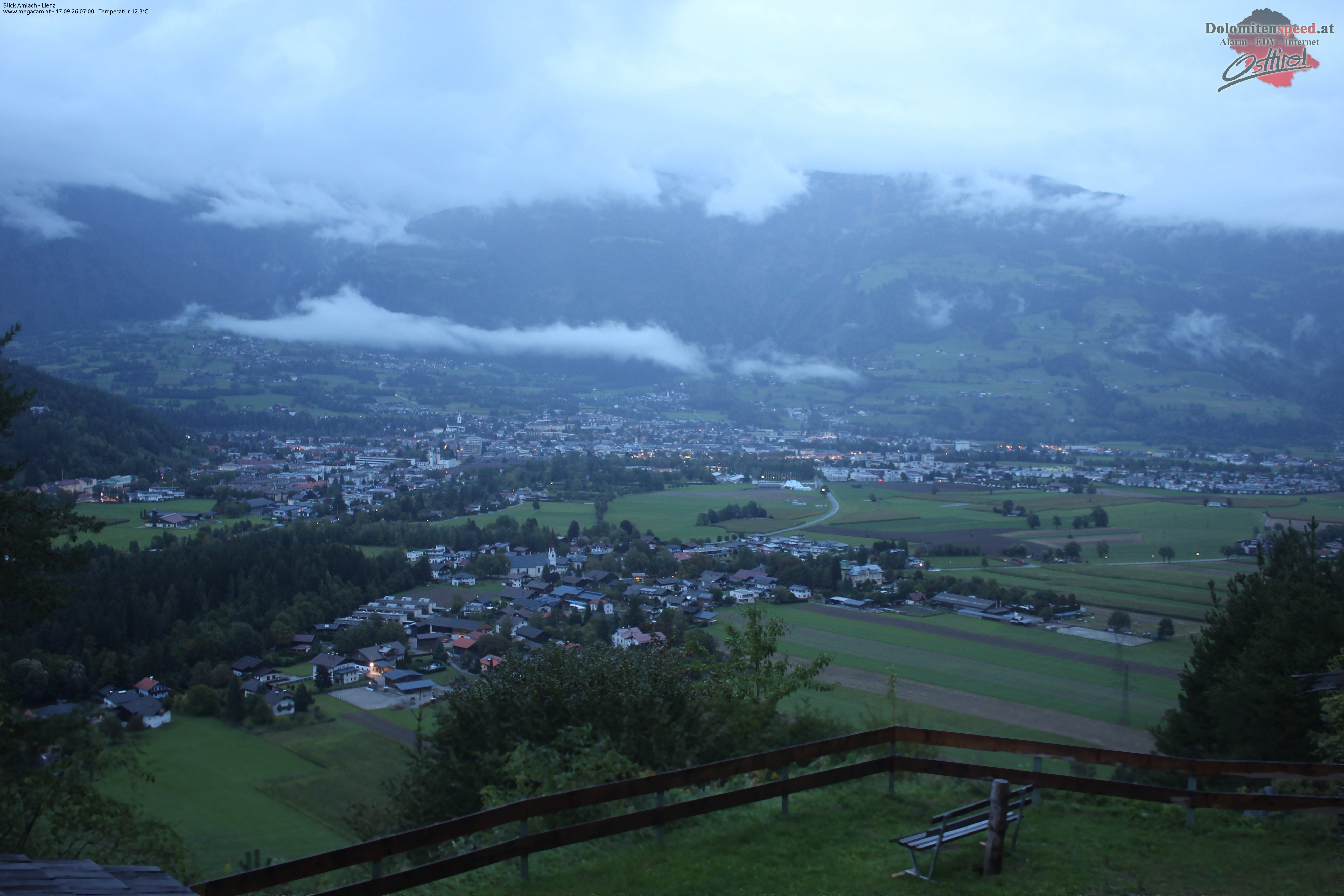Archiv Foto Webcam Blick Amlach - Lienz - Osttirol