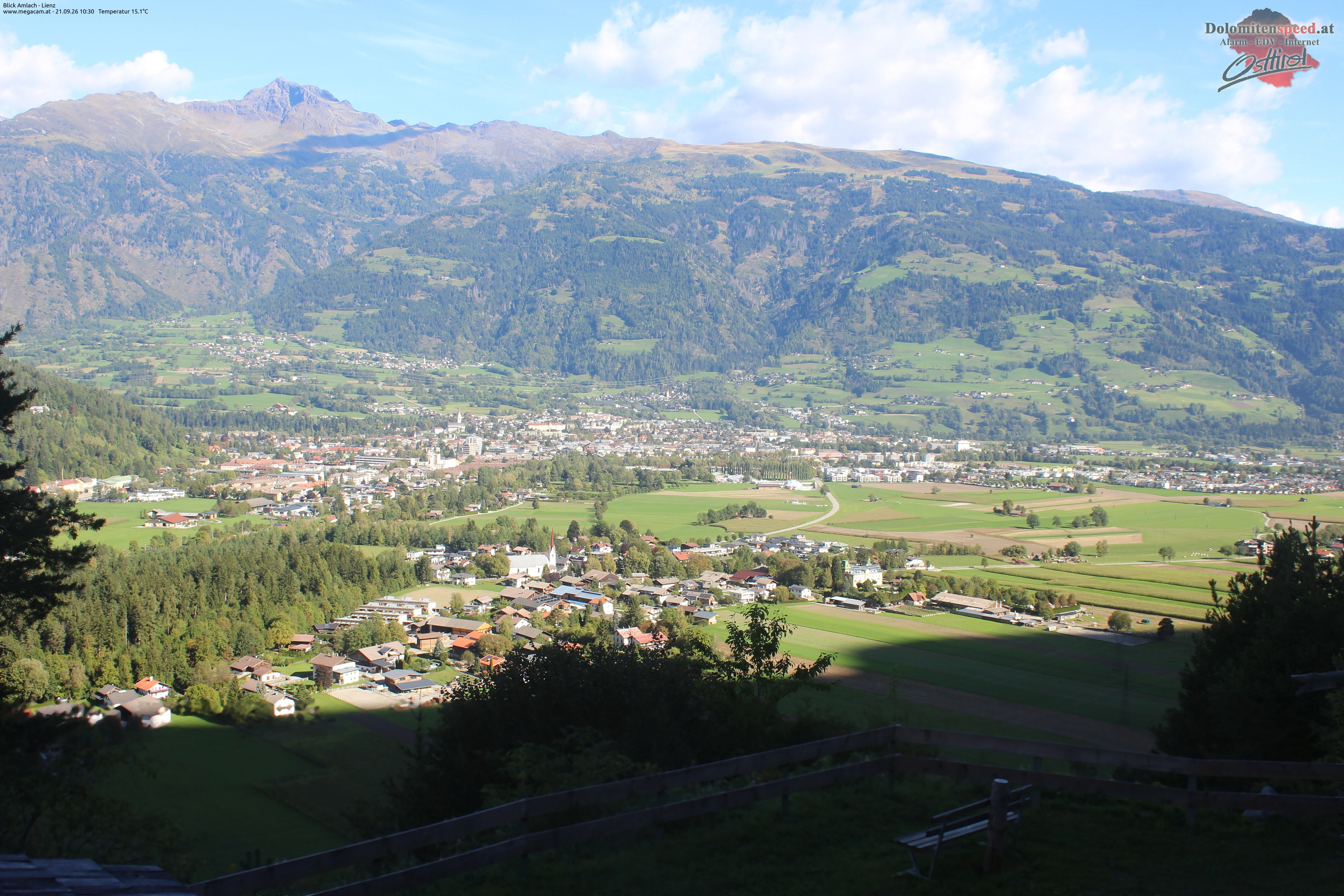 Archiv Foto Webcam Blick Amlach - Lienz - Osttirol
