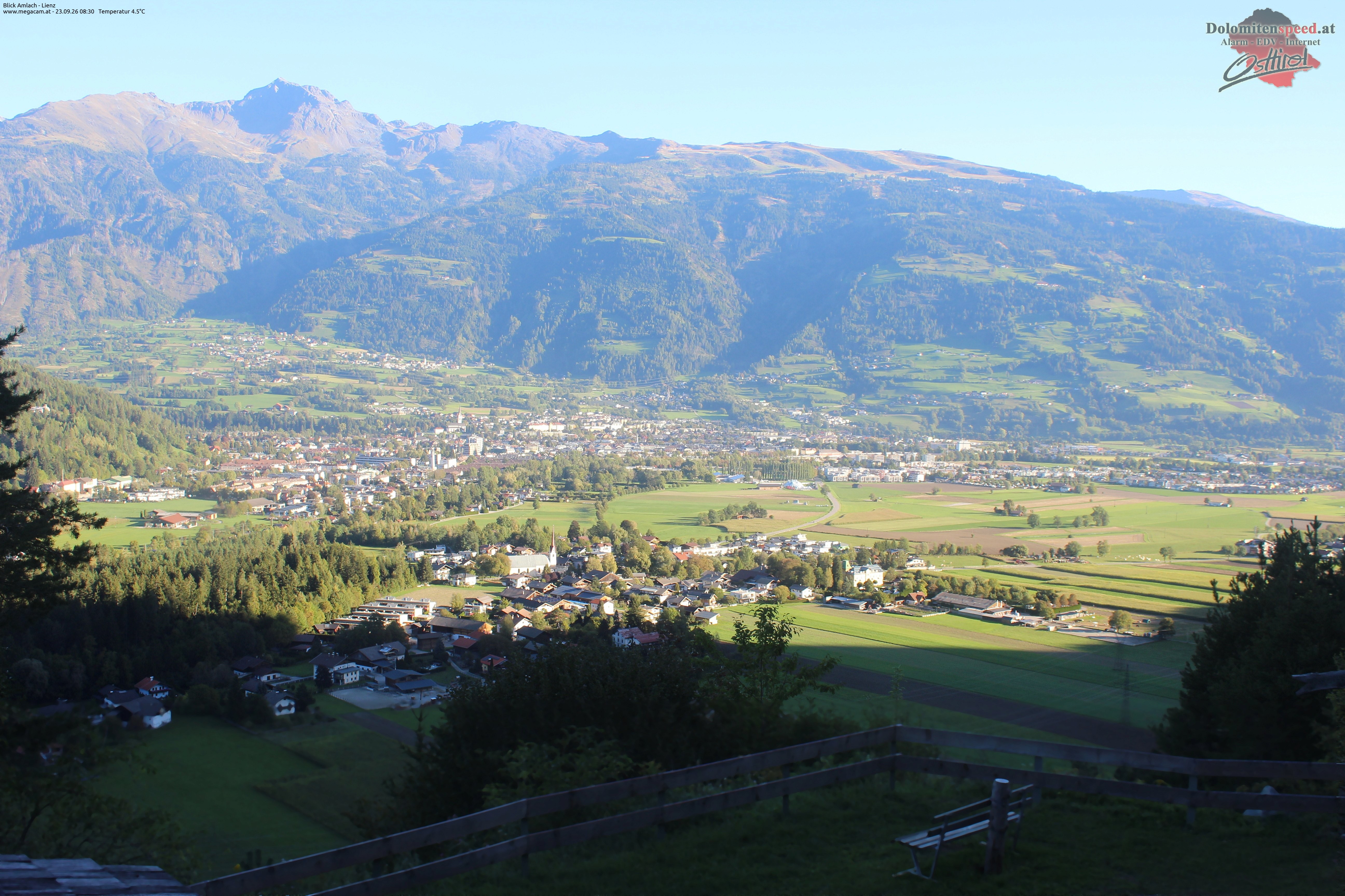 Archiv Foto Webcam Blick Amlach - Lienz - Osttirol