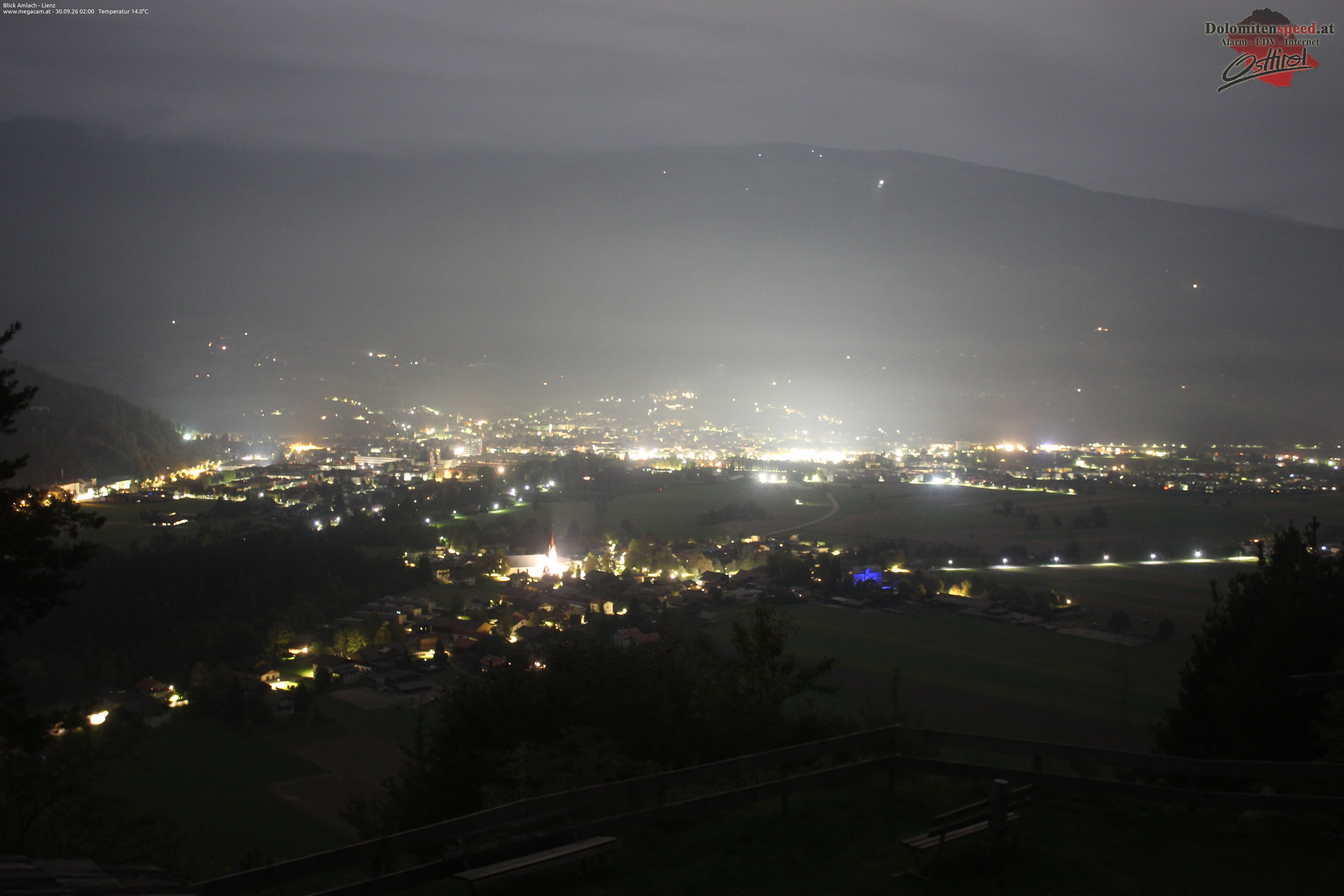 Archiv Foto Webcam Blick Amlach - Lienz - Osttirol