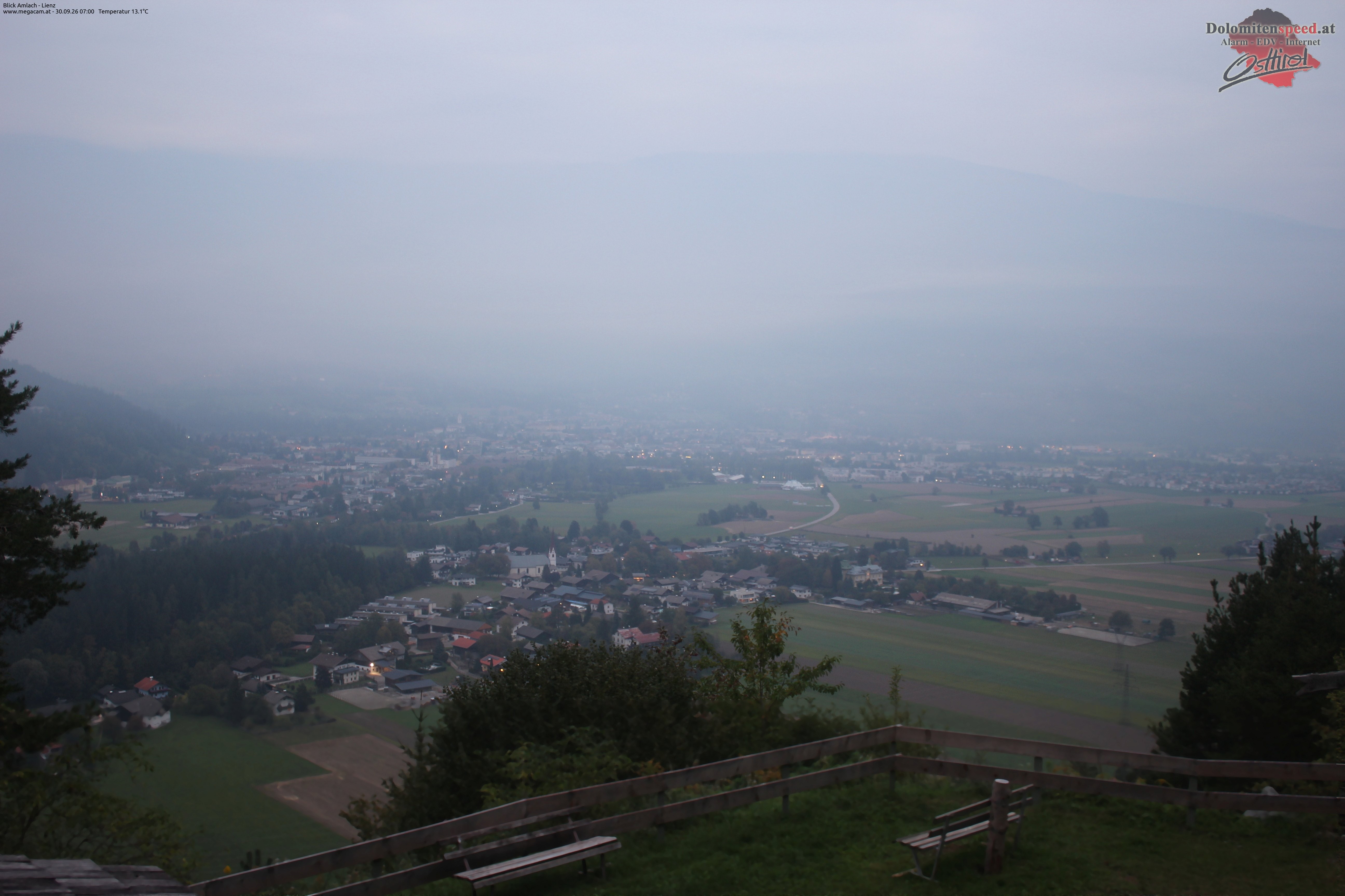 Archiv Foto Webcam Blick Amlach - Lienz - Osttirol
