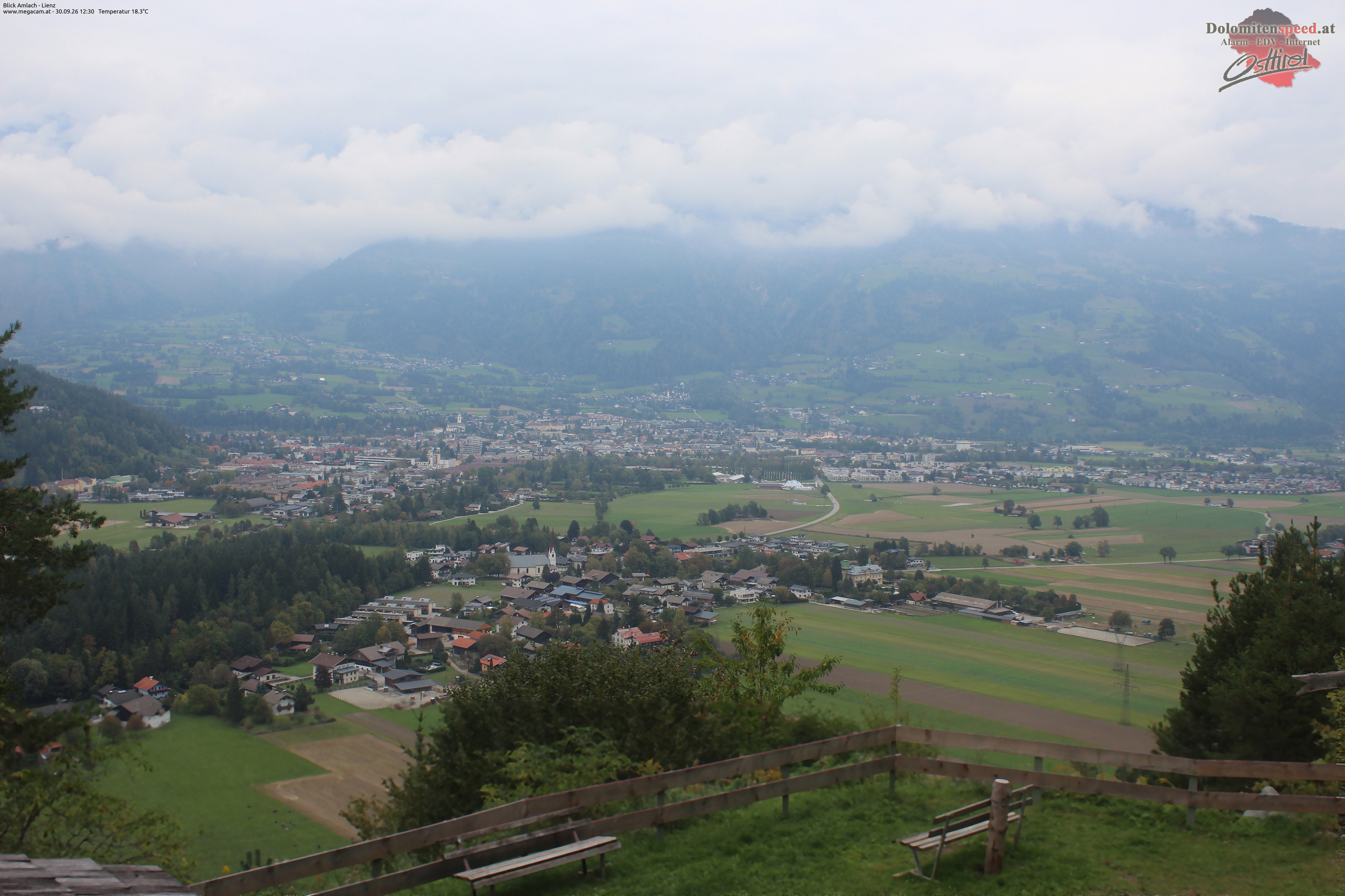 Archiv Foto Webcam Blick Amlach - Lienz - Osttirol