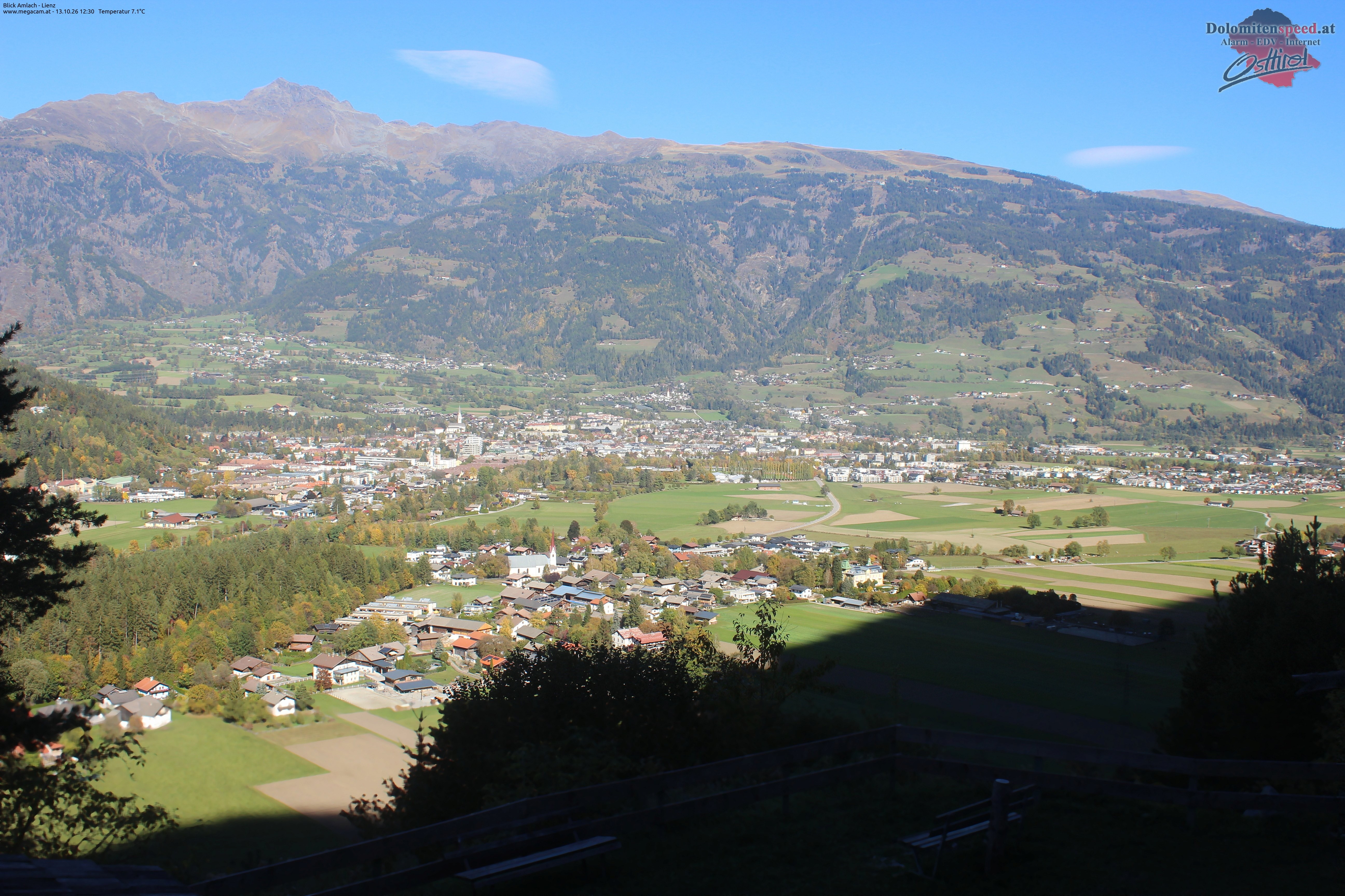 Archiv Foto Webcam Blick Amlach - Lienz - Osttirol