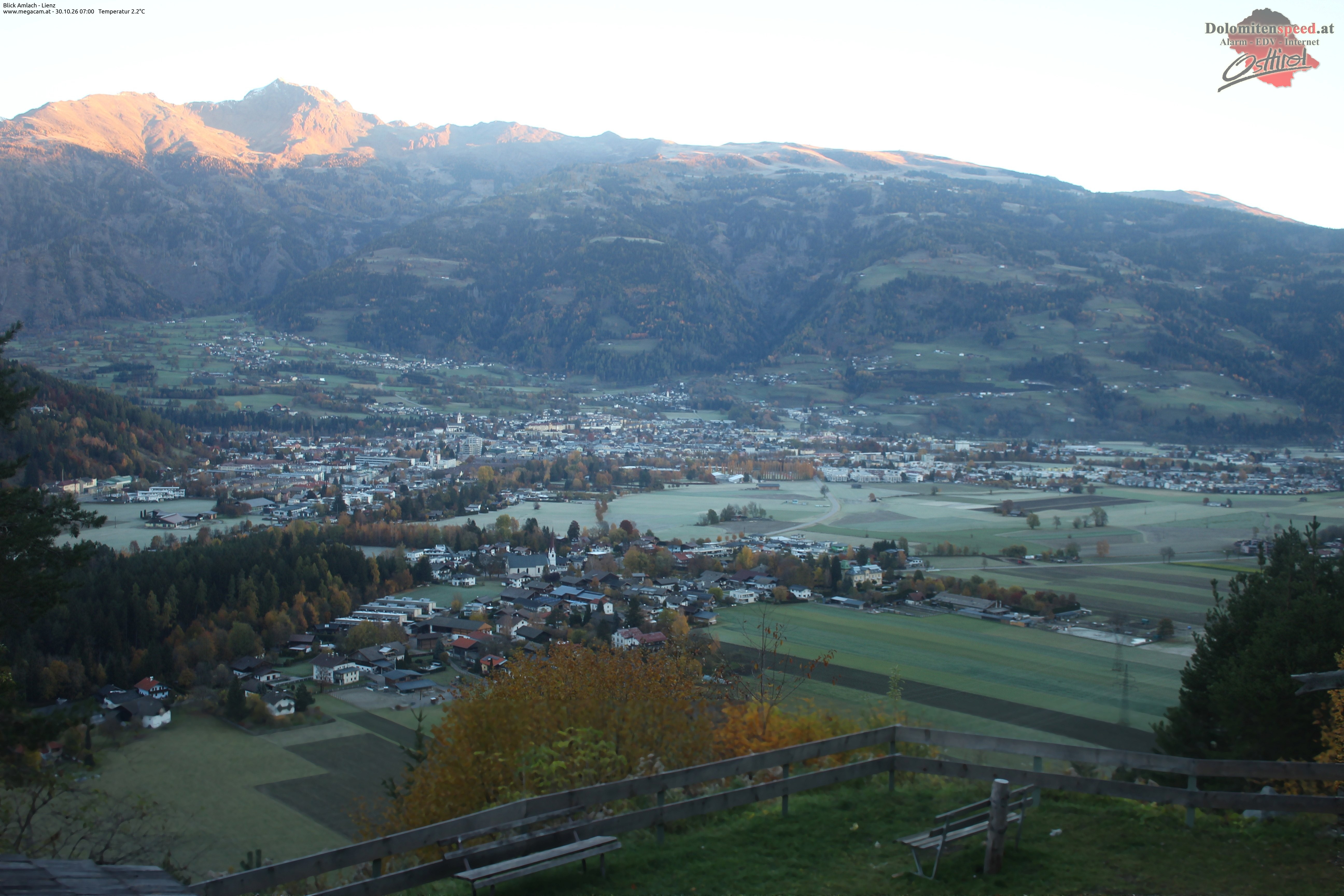Archiv Foto Webcam Blick Amlach - Lienz - Osttirol
