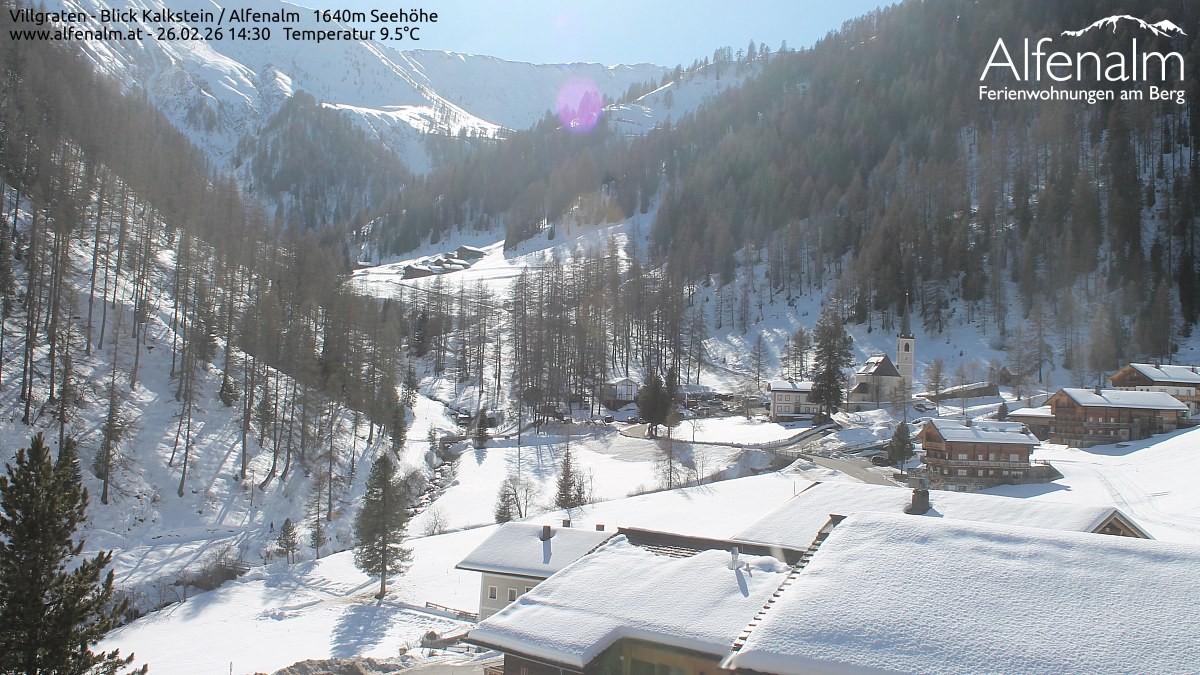 Archived image Webcam Villgratental valley