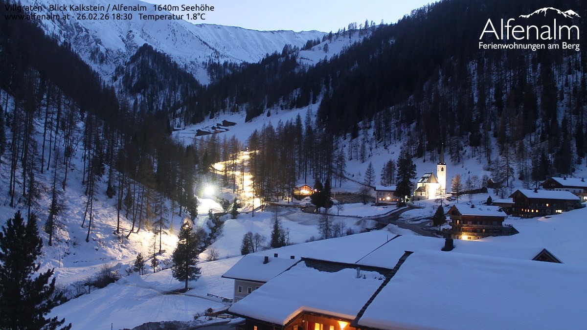 Archived image Webcam Villgratental valley