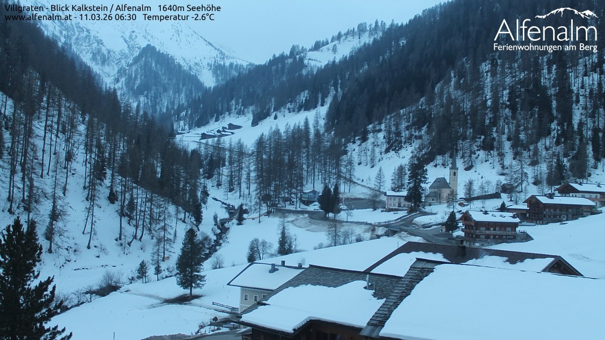Archived image Webcam Villgratental valley