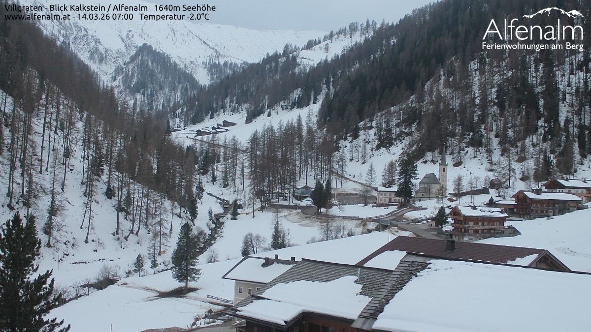 Archived image Webcam Villgratental valley
