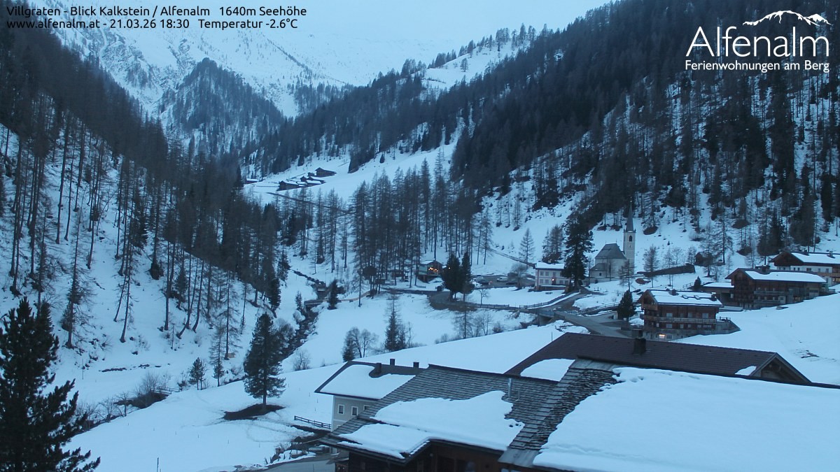 Archived image Webcam Villgratental valley
