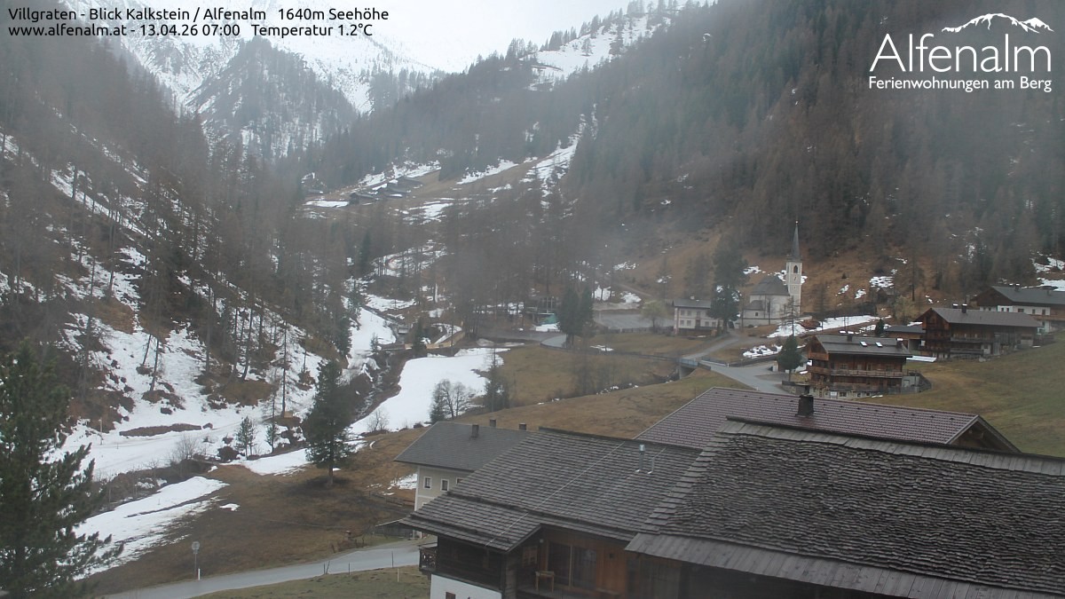 Archived image Webcam Villgratental valley