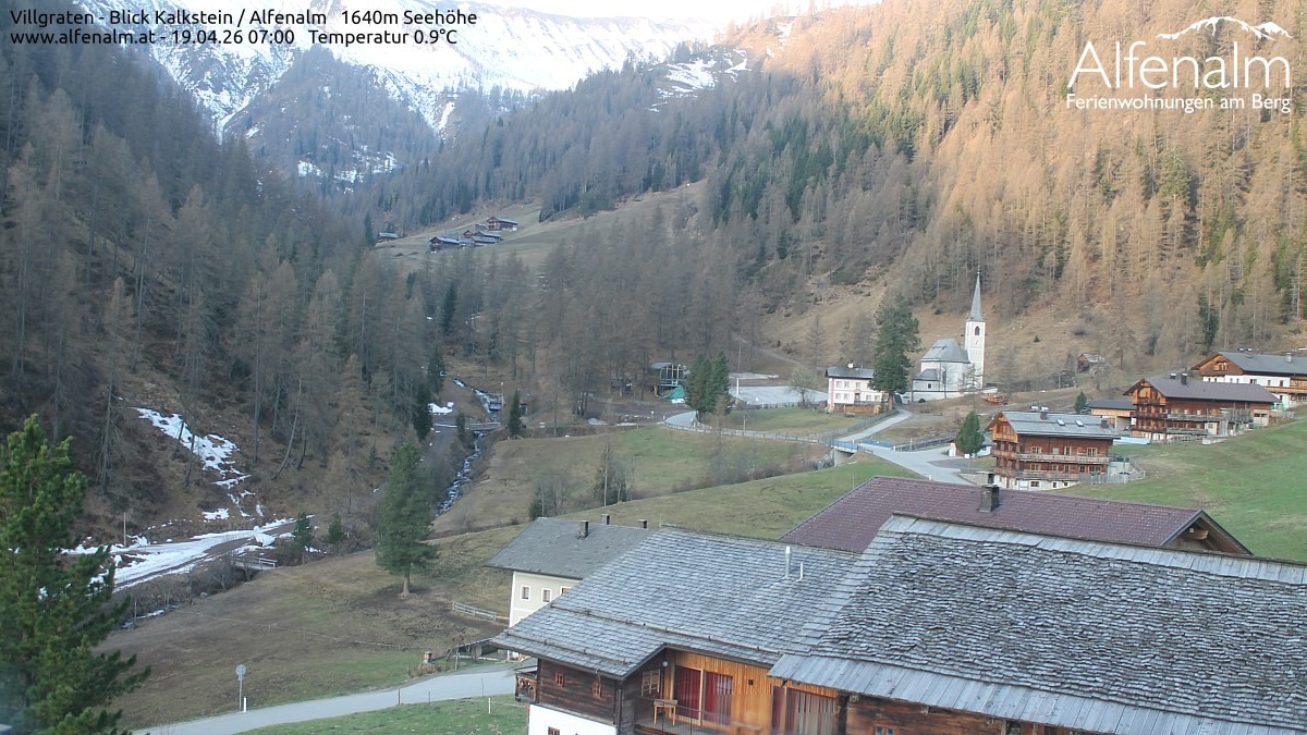 Archived image Webcam Villgratental valley