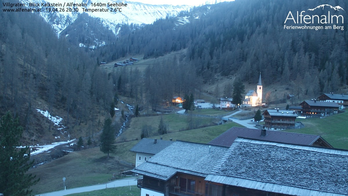 Archived image Webcam Villgratental valley