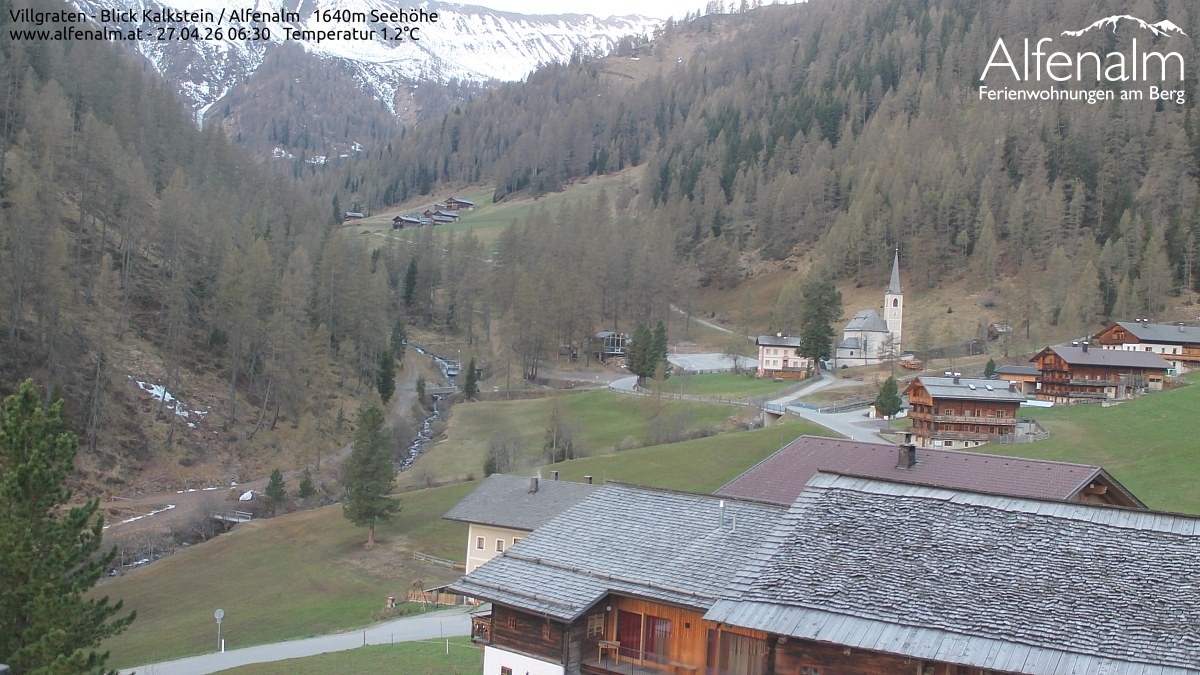 Archived image Webcam Villgratental valley
