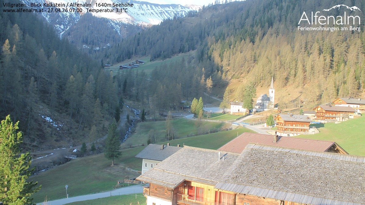 Archived image Webcam Villgratental valley