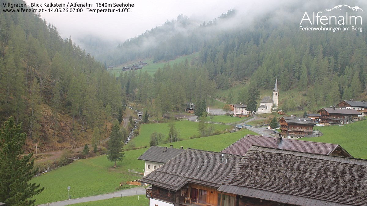 Archived image Webcam Villgratental valley