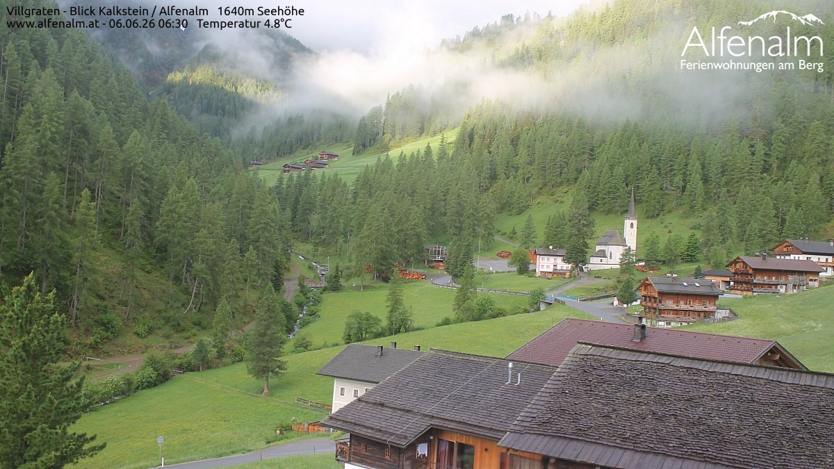 Archived image Webcam Villgratental valley