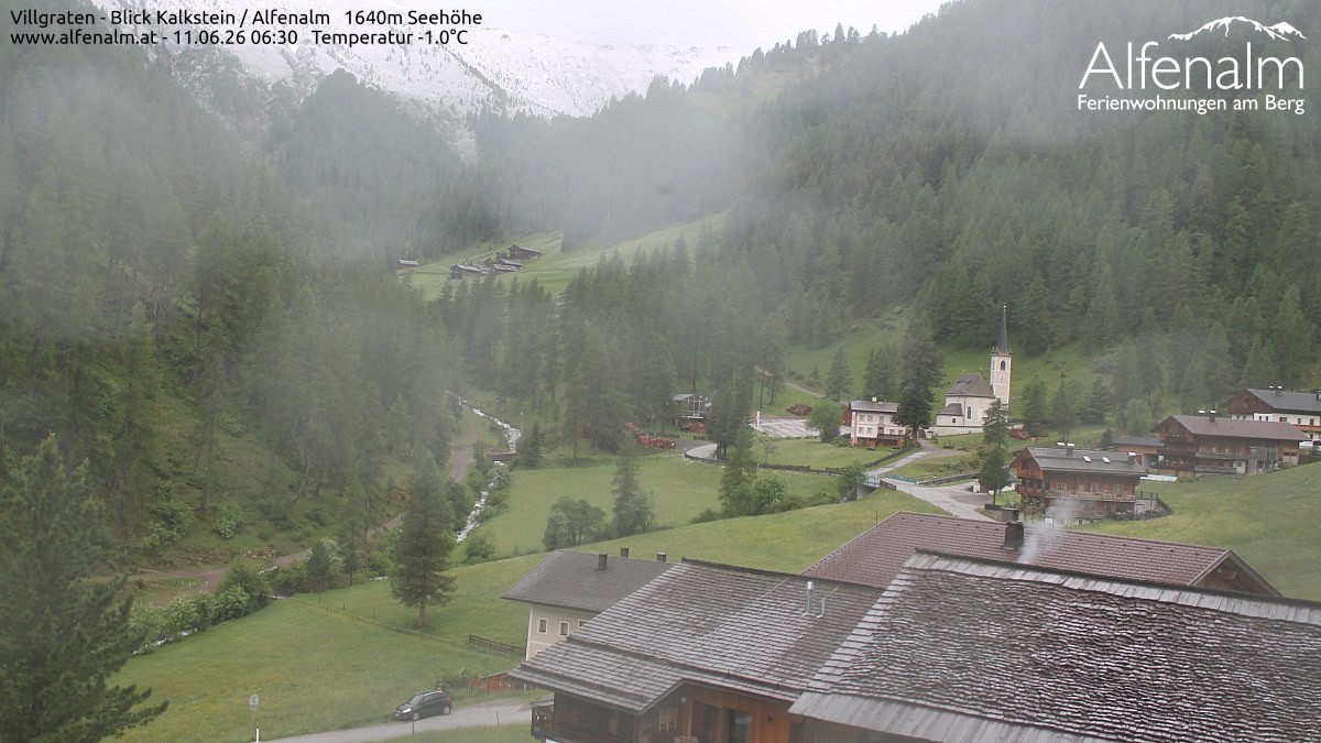 Archived image Webcam Villgratental valley