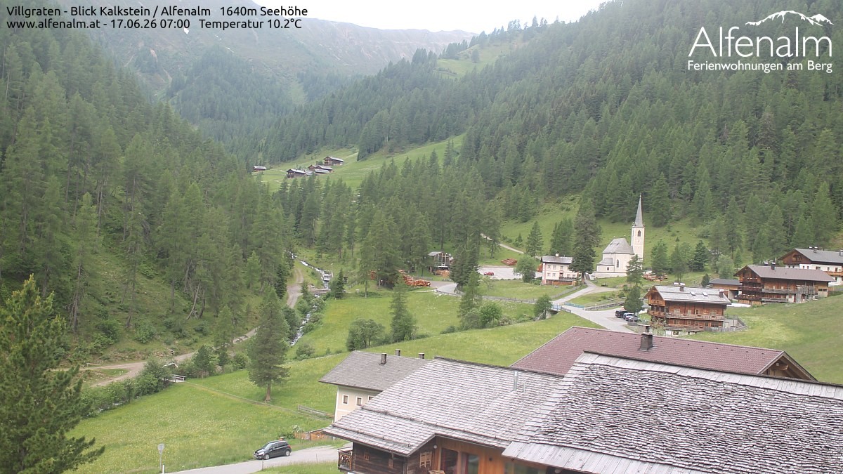 Archived image Webcam Villgratental valley