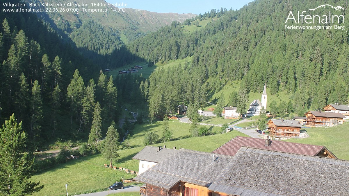 Archived image Webcam Villgratental valley