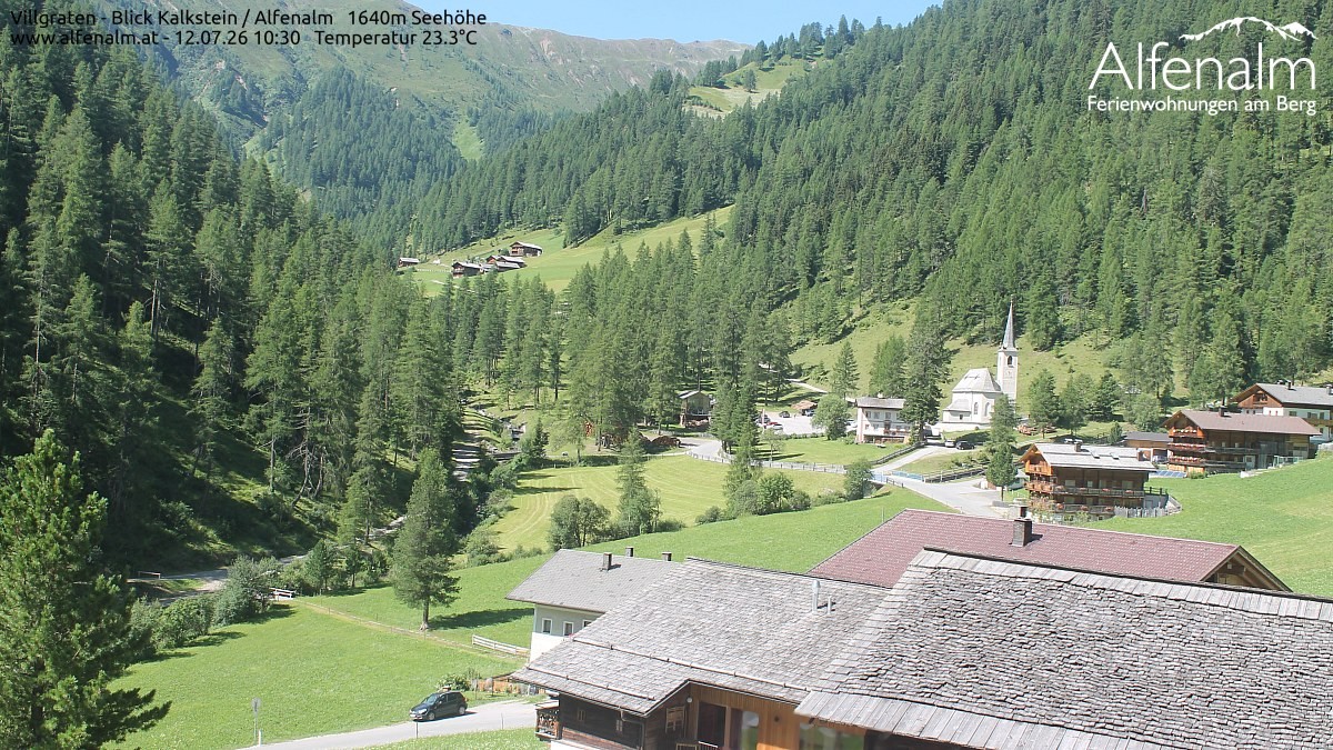 Archived image Webcam Villgratental valley