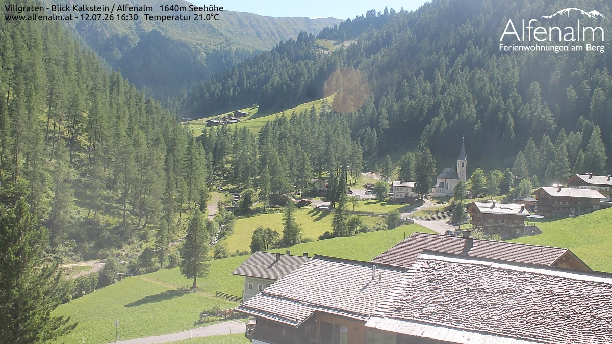 Archived image Webcam Villgratental valley